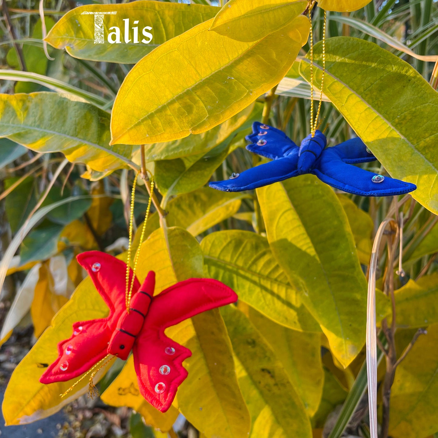 Silk Butterfly Ornaments