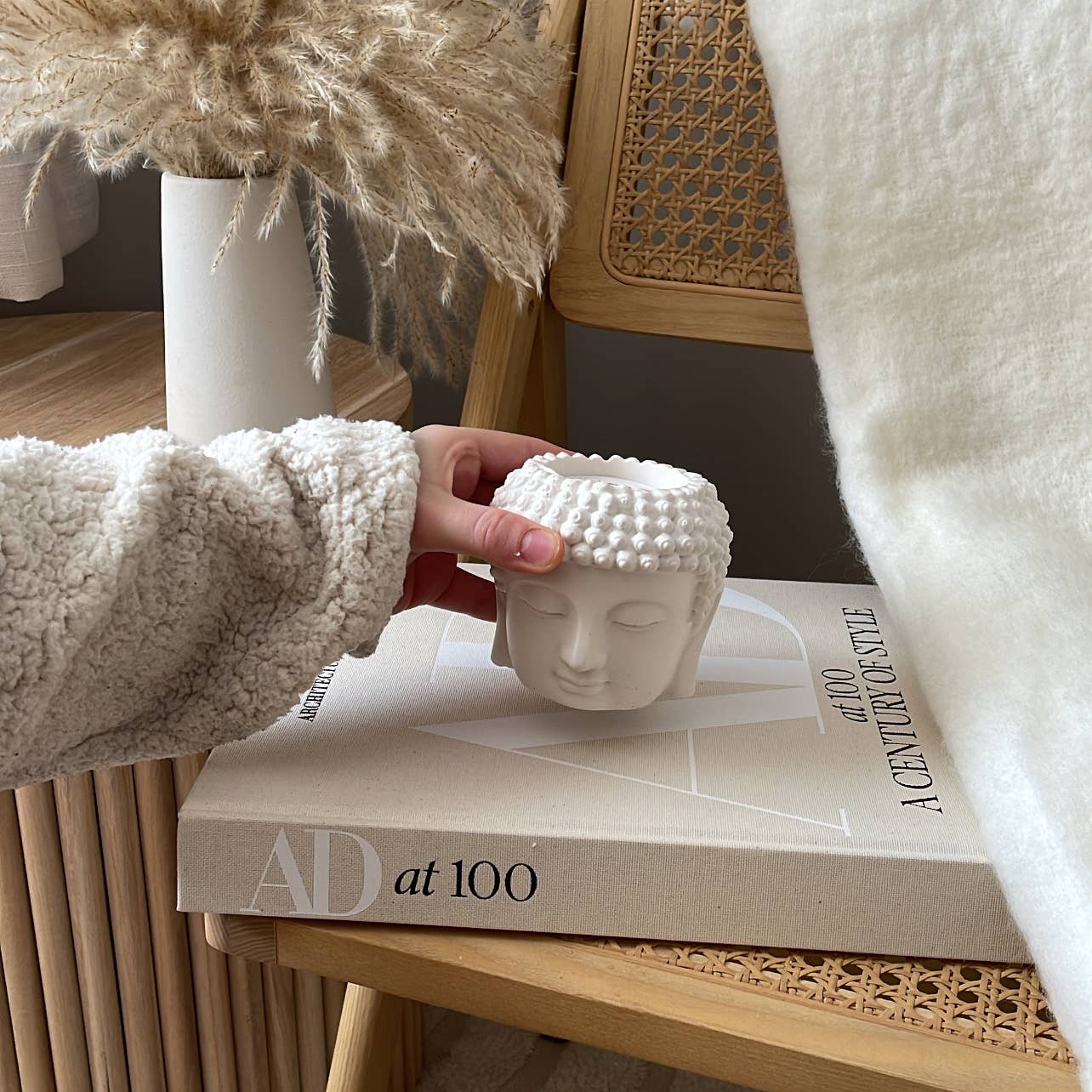 Namaste Scented Wood Wick Soy Candle | 5oz | Buddha Decor