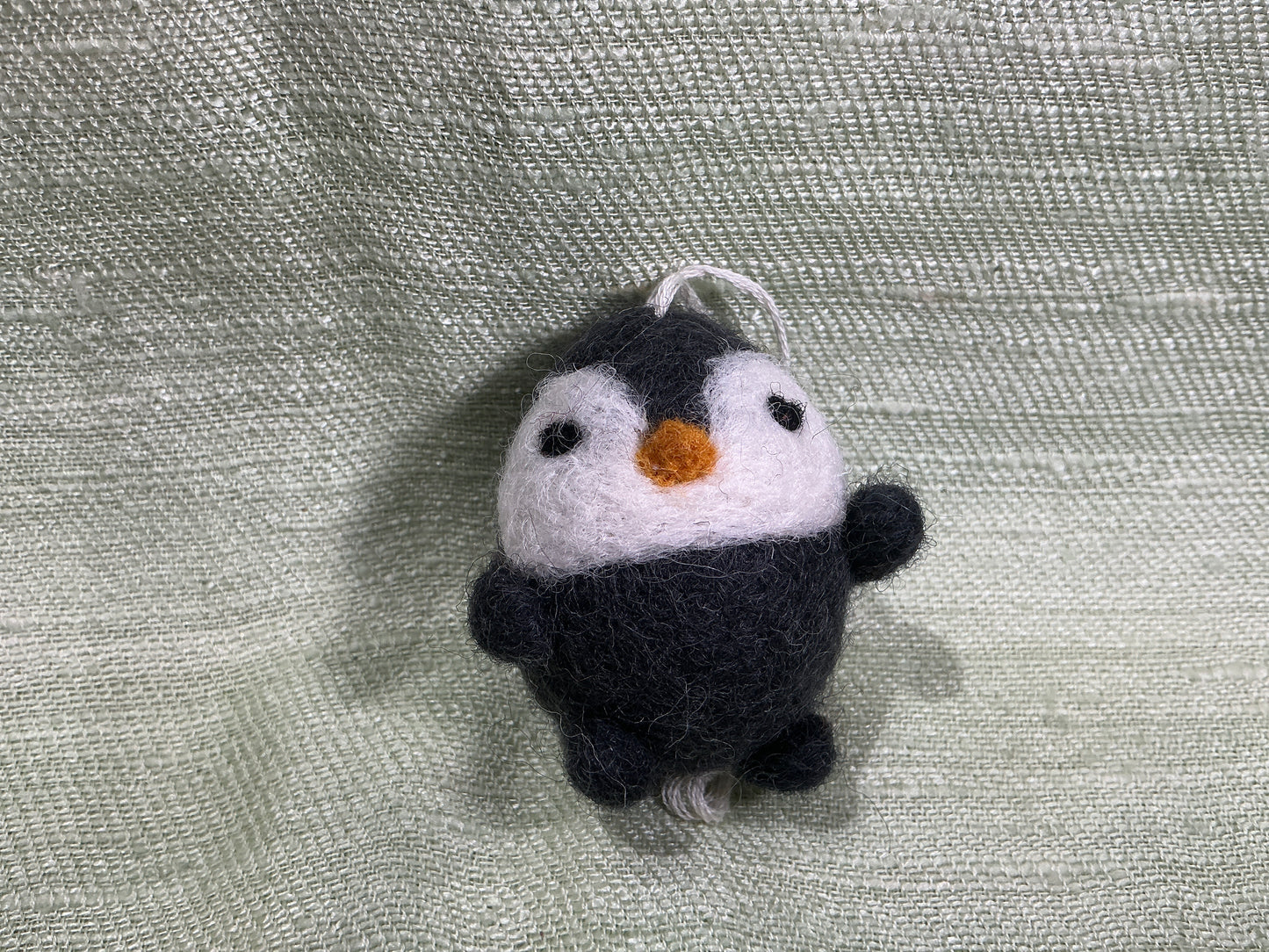 Mini Penguin Wool Ornament