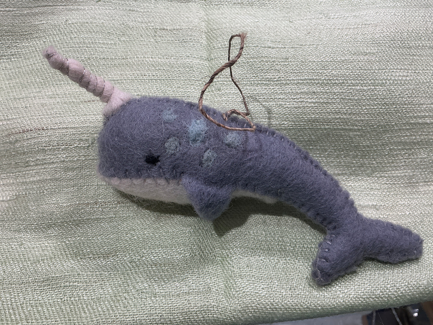 Narwhal wool ornament