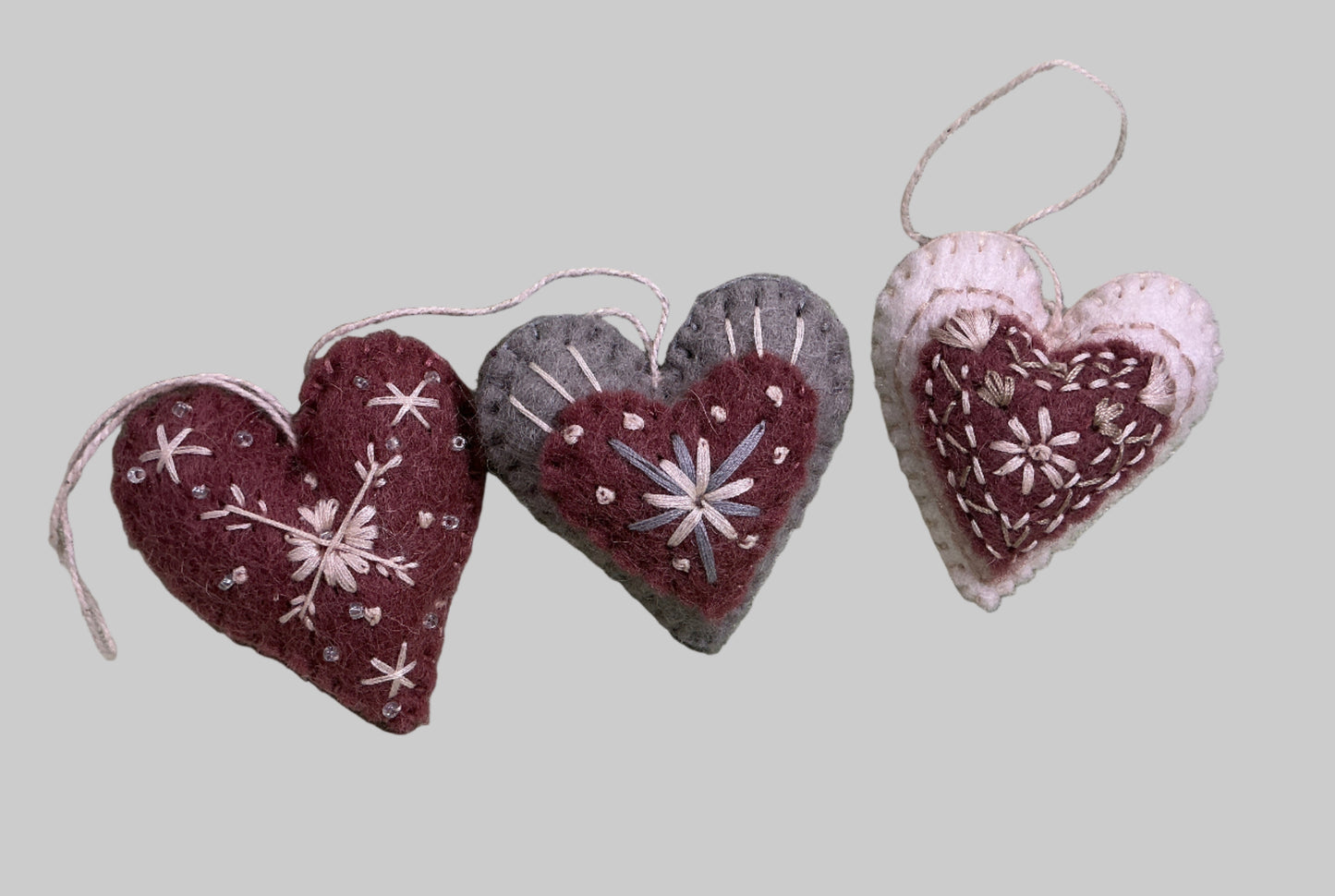 Embroidered Heart Ornament