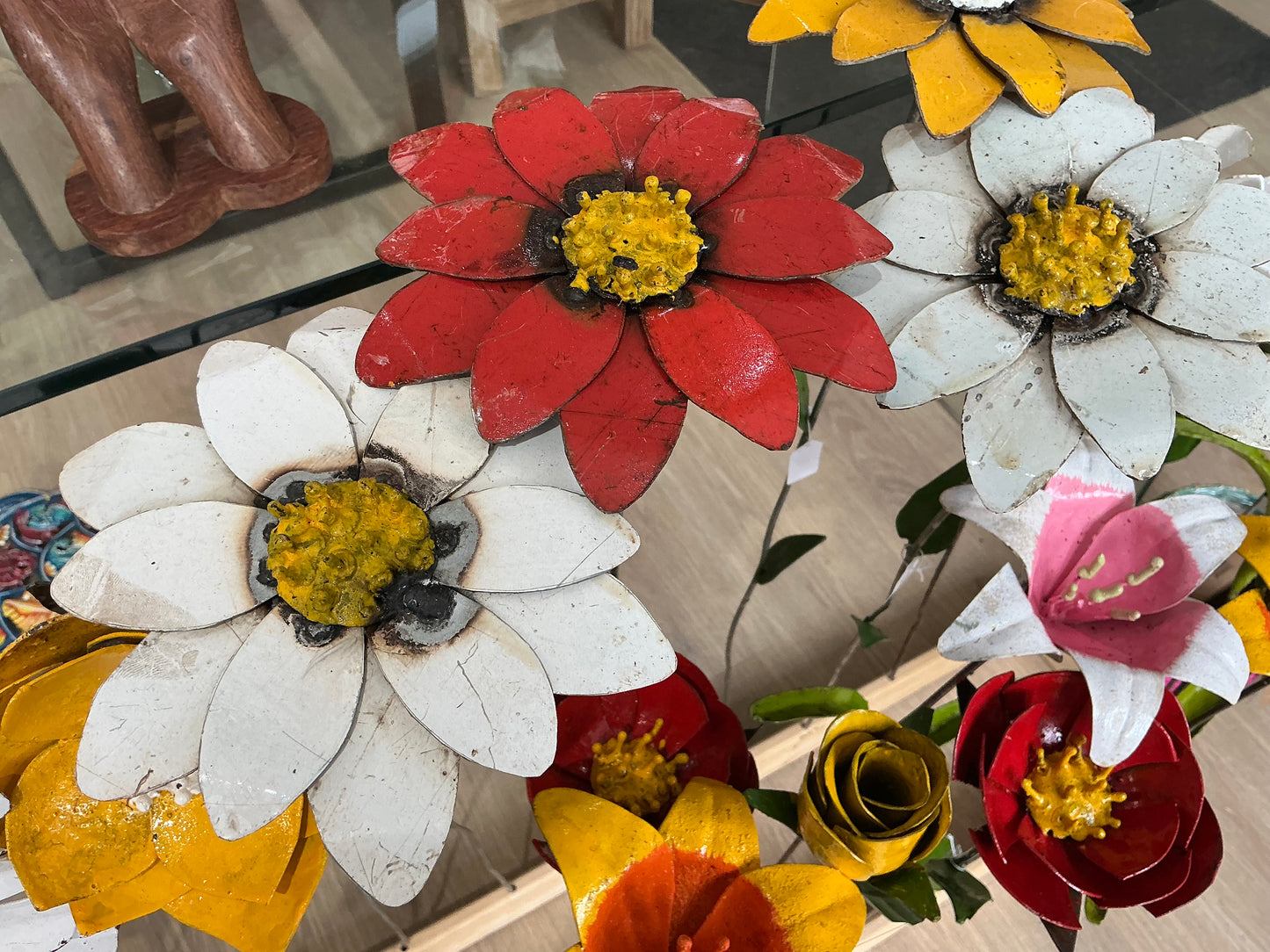 Sm31 Garzania original painted metal flower