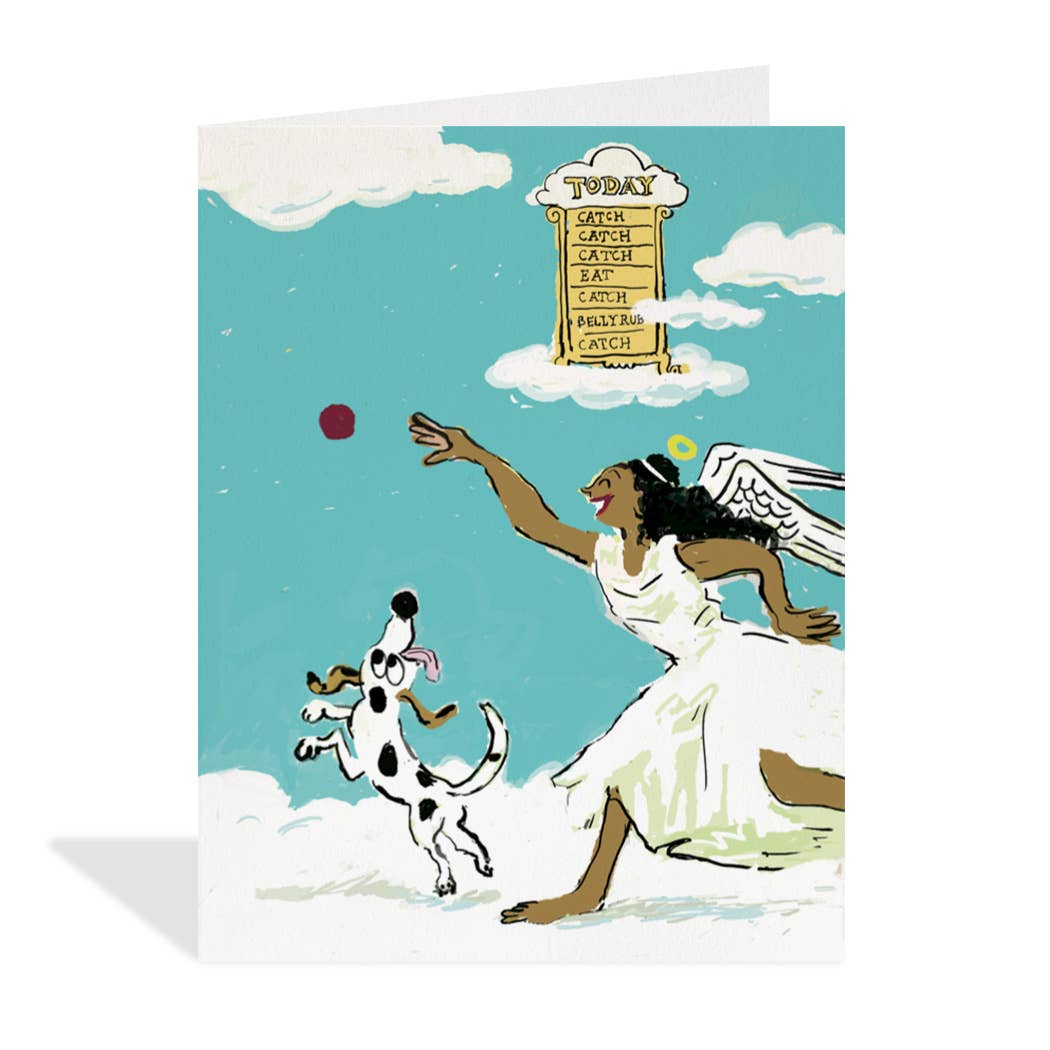 Catch catch catch-Furry Companion - Sympathy Card Dog