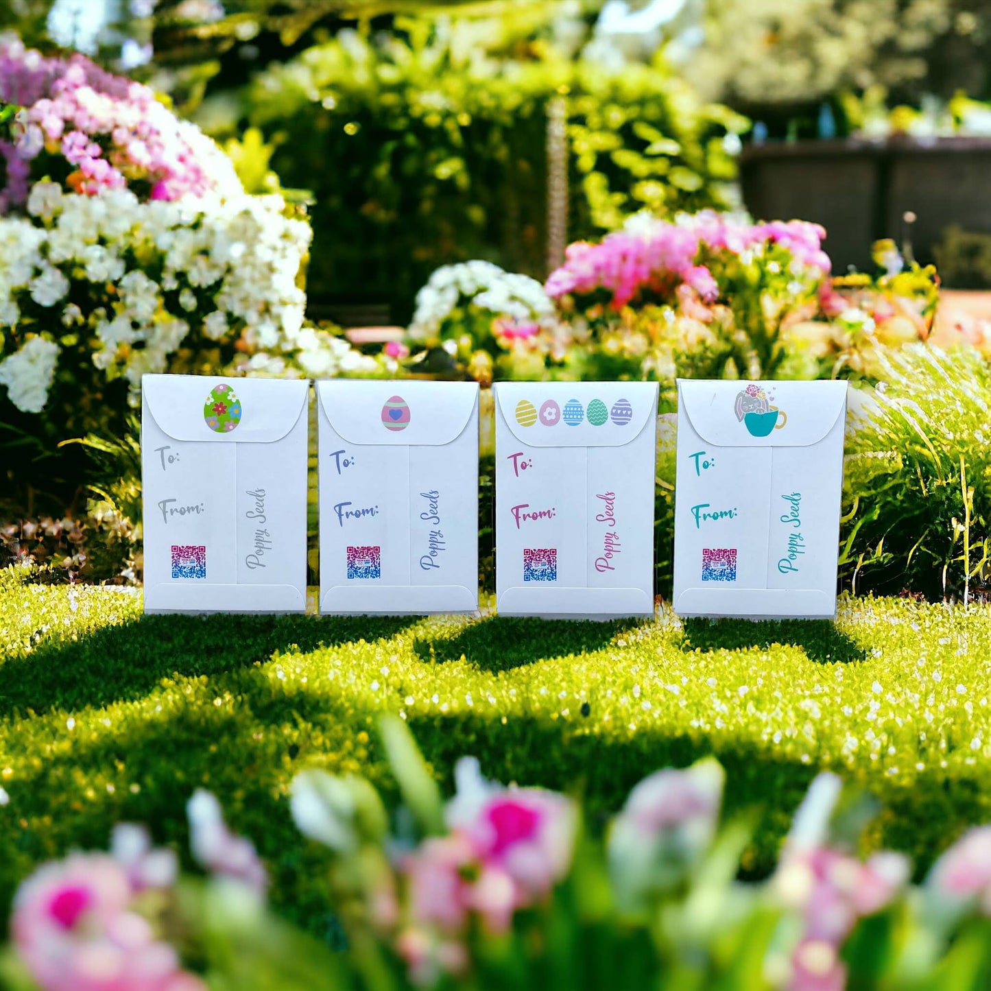 Seed Packages - Easter themed with poppies