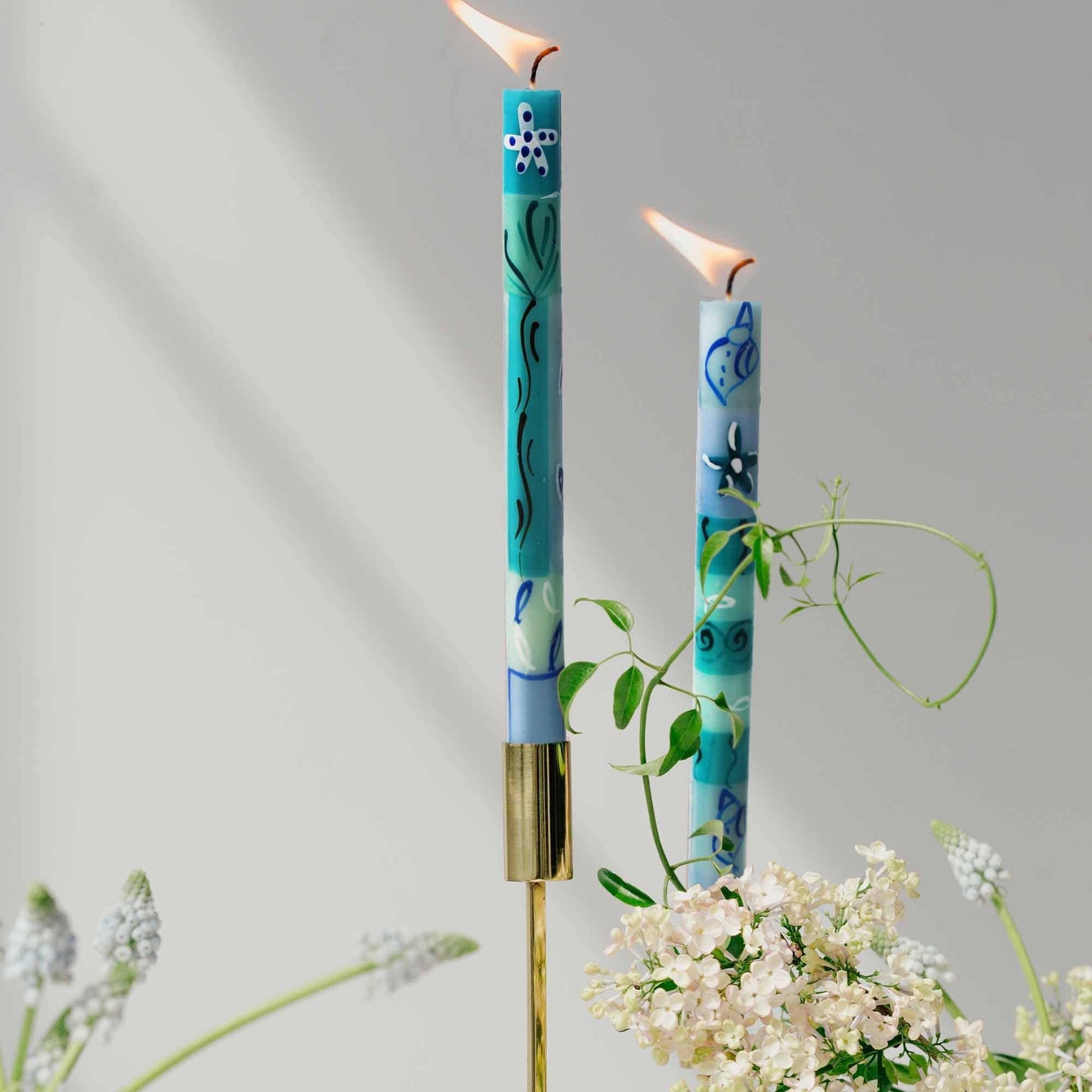 Hand painted Dinner Candles Set - Samaki Design