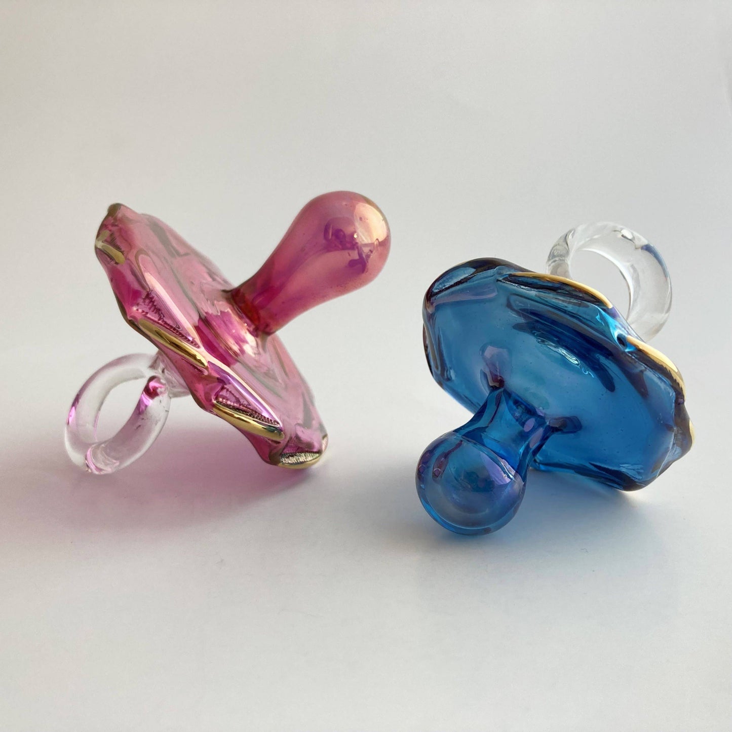 Blown Glass Ornament - Pacifier: Blue
