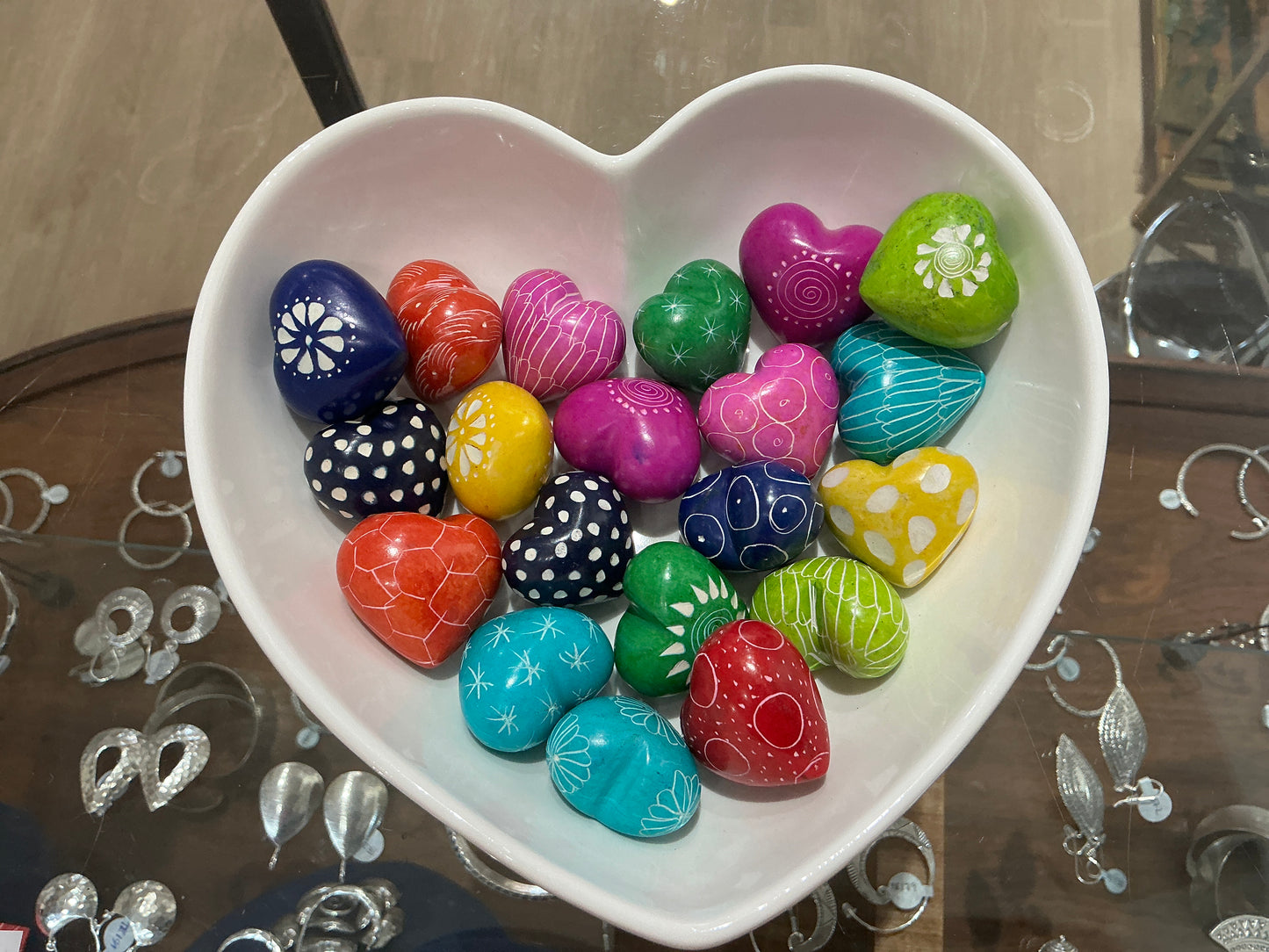 Mini stone hearts