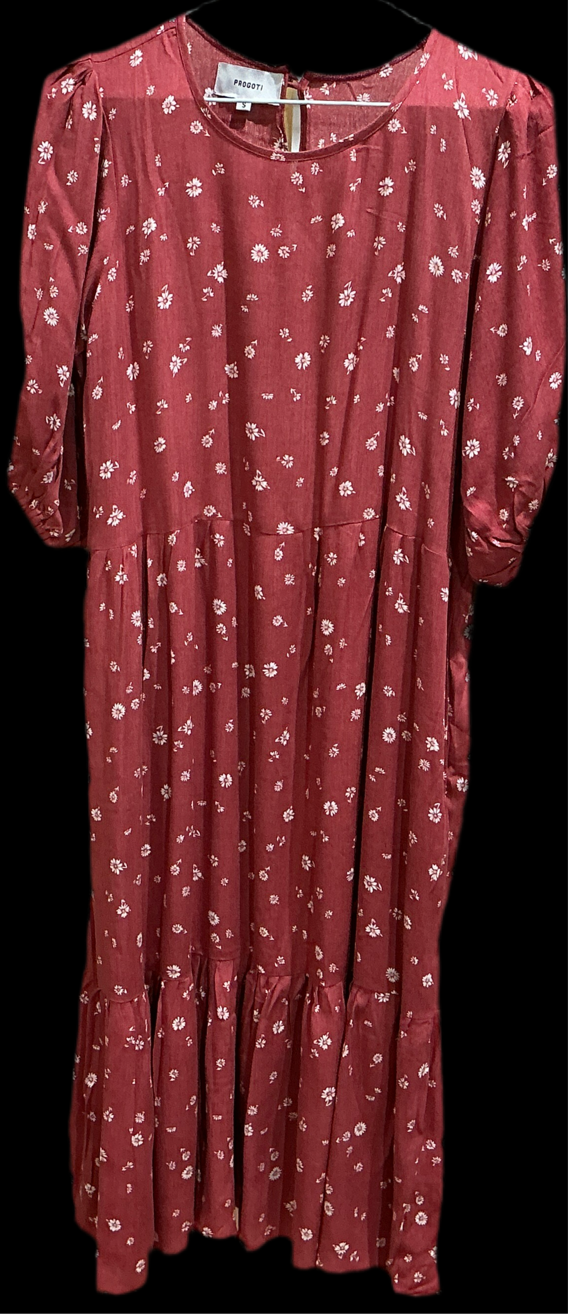 Progoti burnt orange midi dress