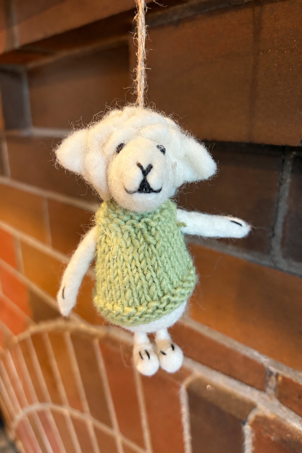 Sheep with Knitted Pink Sweater
