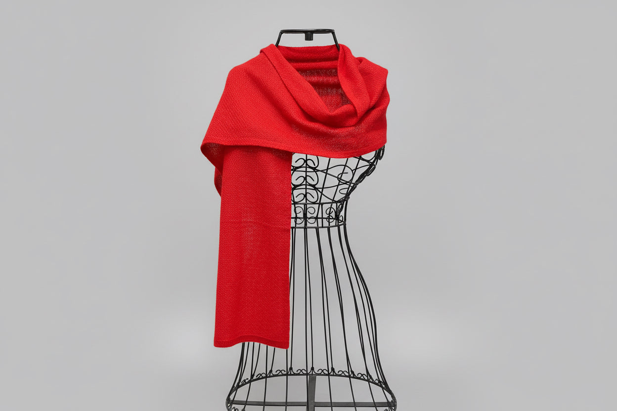 Jali Design Pure Cashmere Knitted Scarf