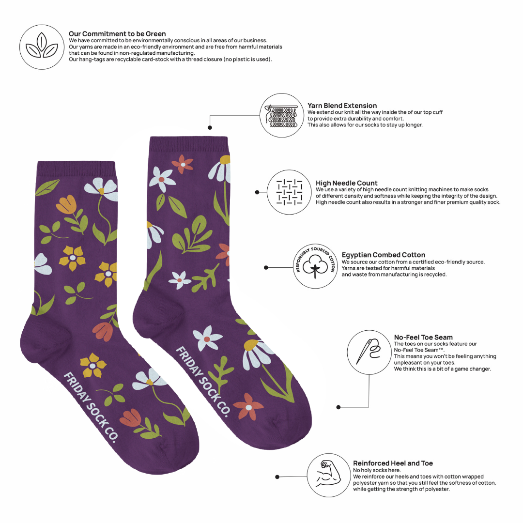 Women's Modern Garden Socks: Women’s 5 – 10