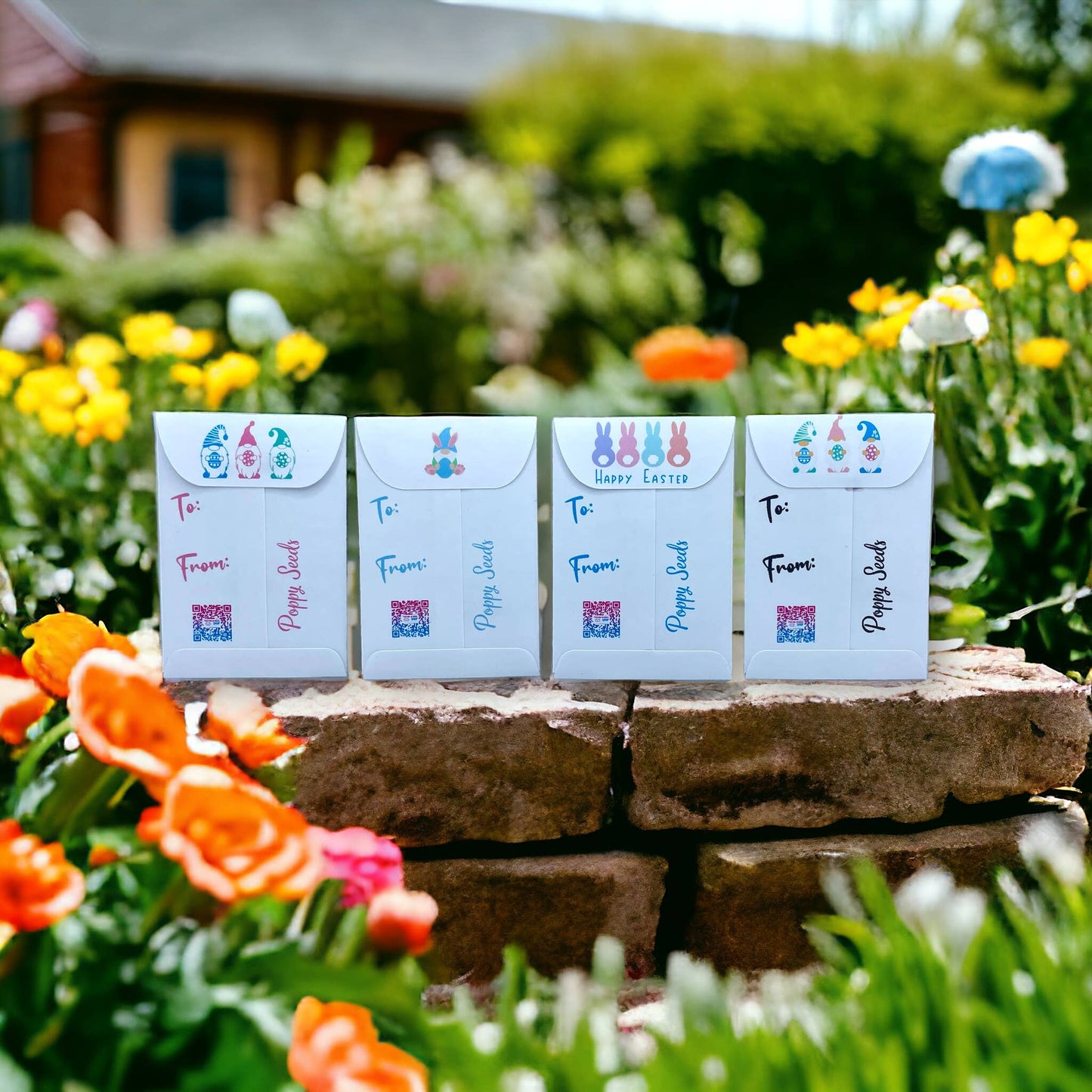 Seed Packages - Easter themed with poppies