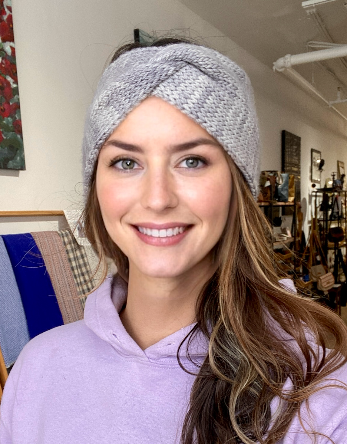 Twisted sister wool winter headband
