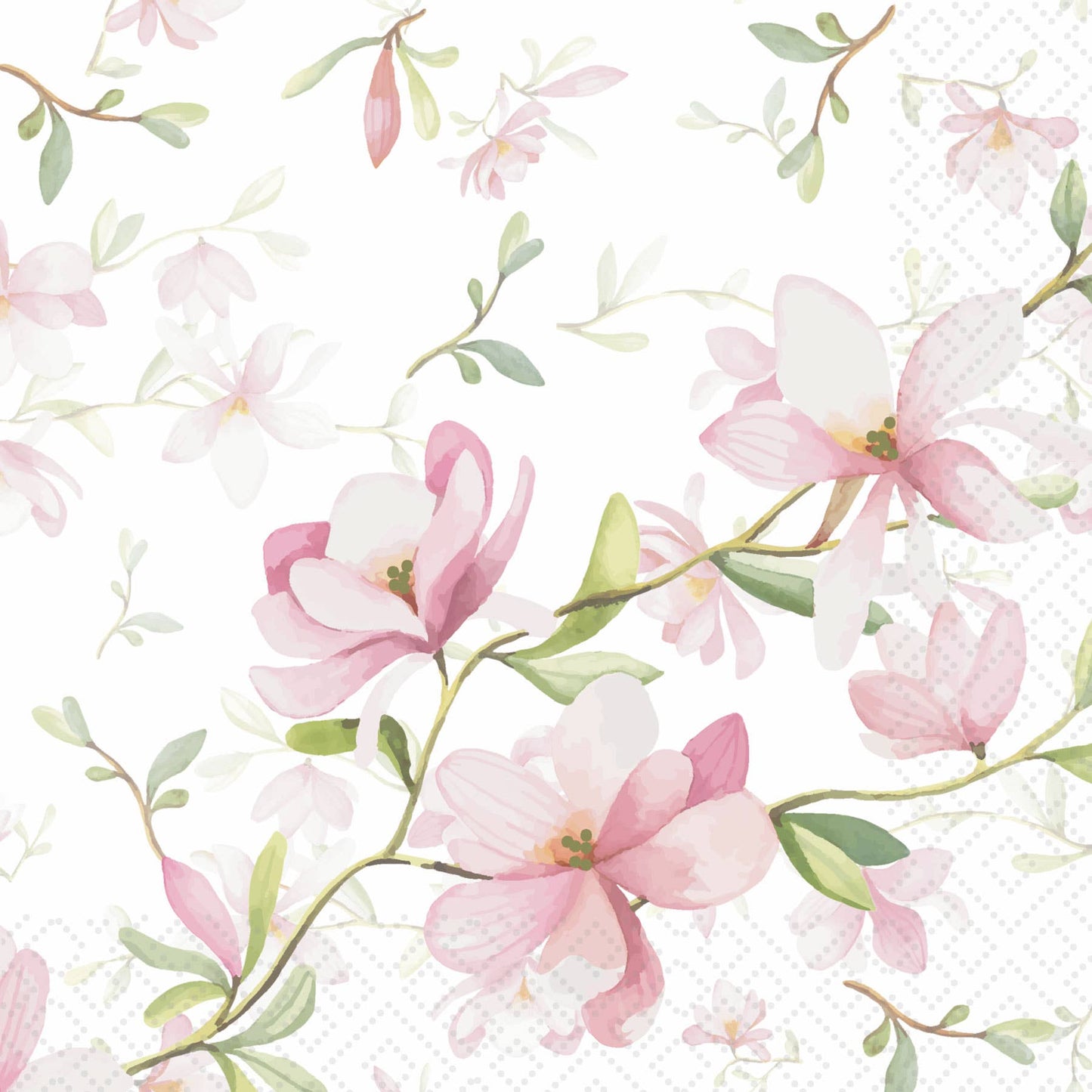 Pink Floral Luncheon Napkin