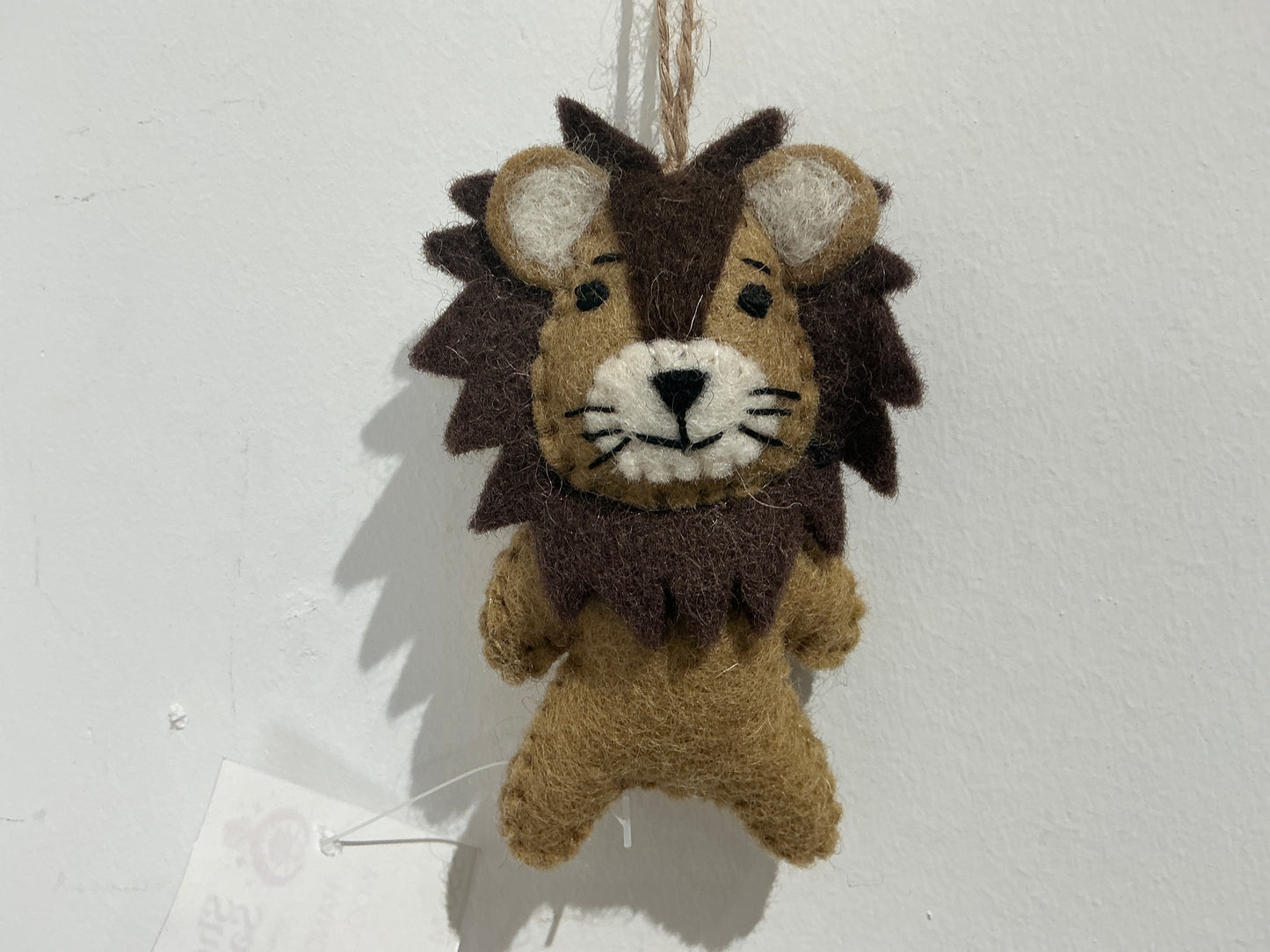 Lion Hand felt wool ornament 204