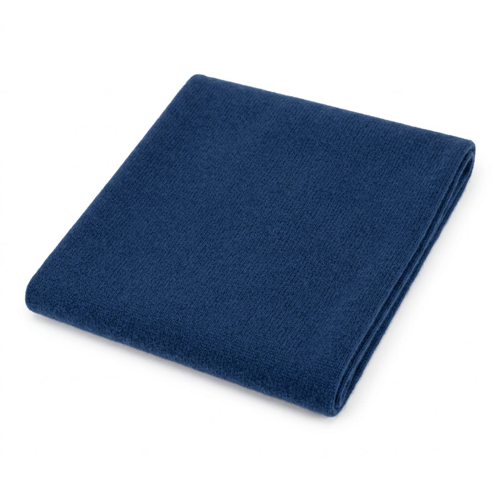 Jali Design Pure Cashmere Knitted Scarf Deep Blue