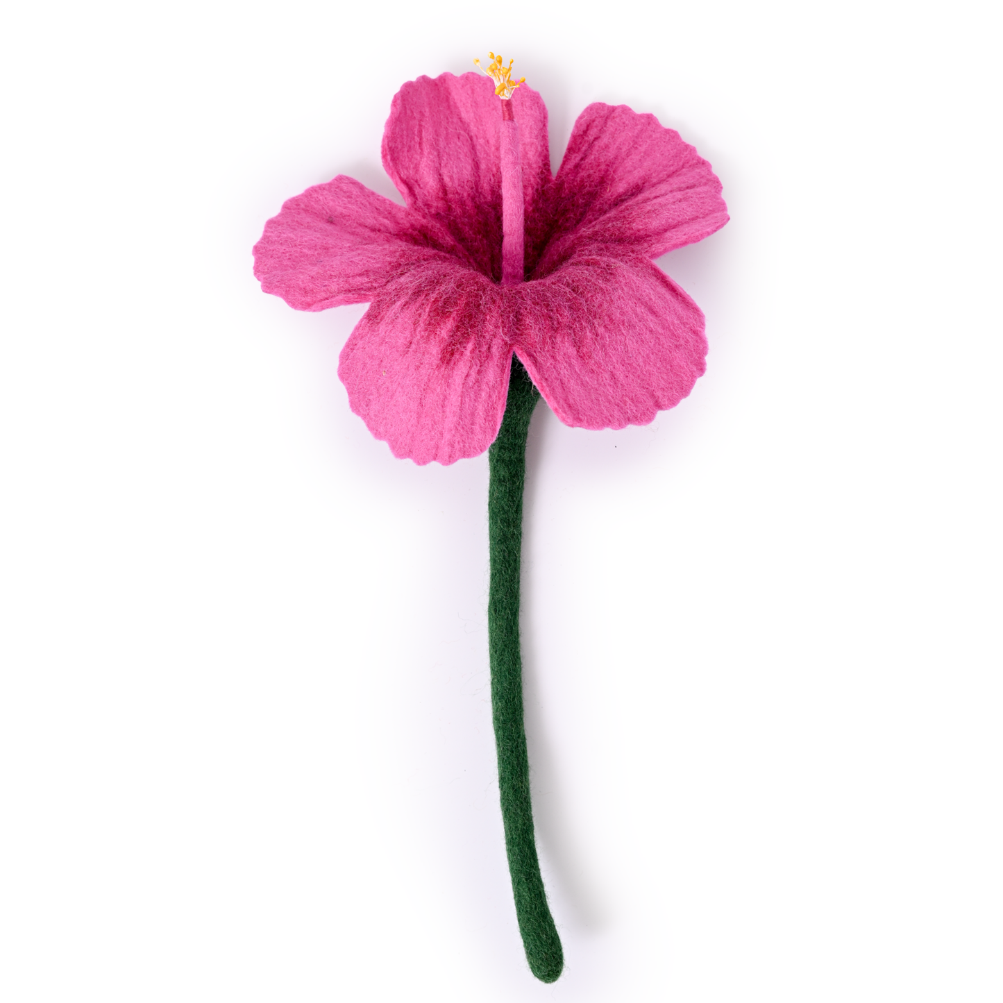 Felt Hibiscus Flower: Coral