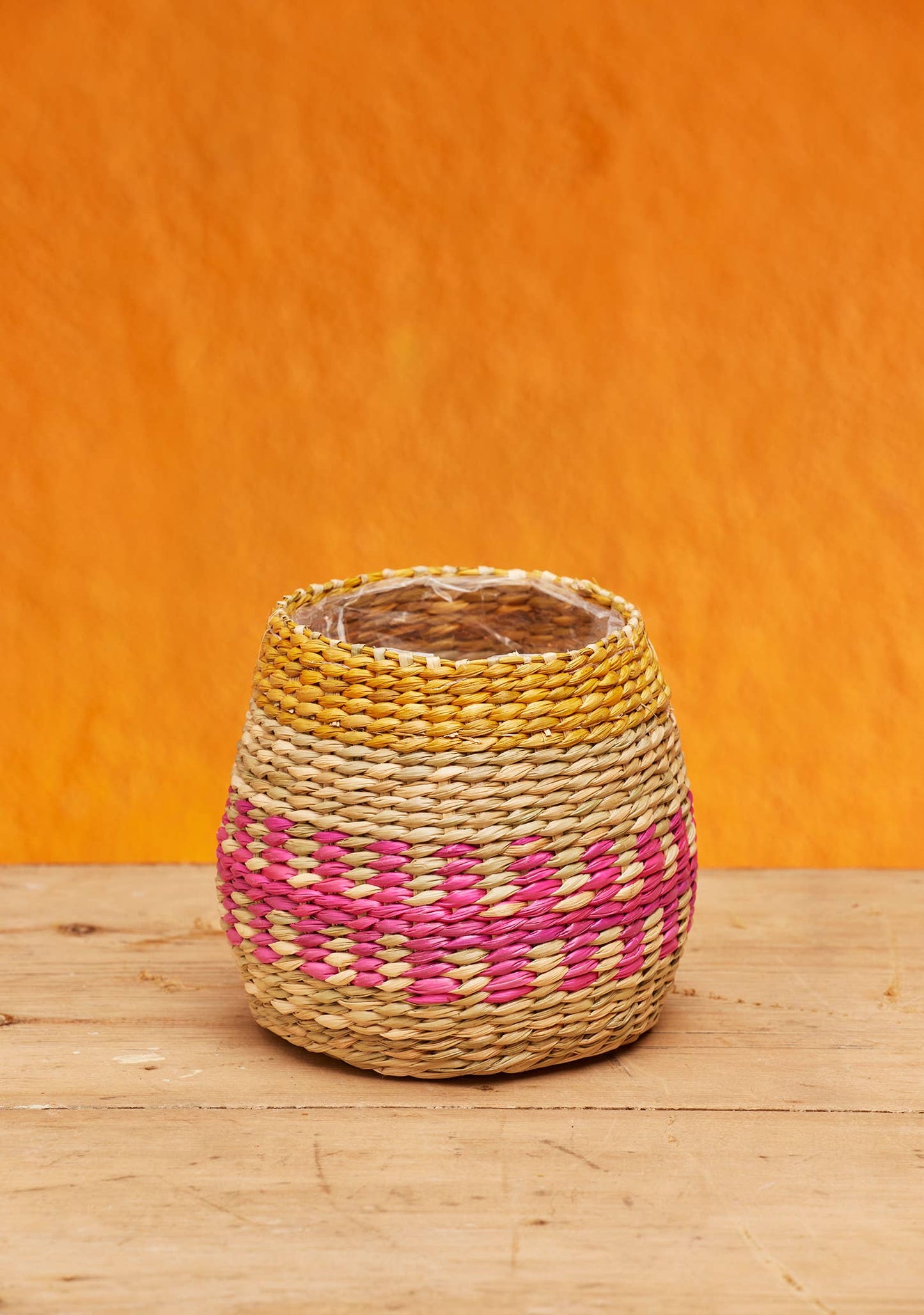 Stripe Seagrass Planter pots