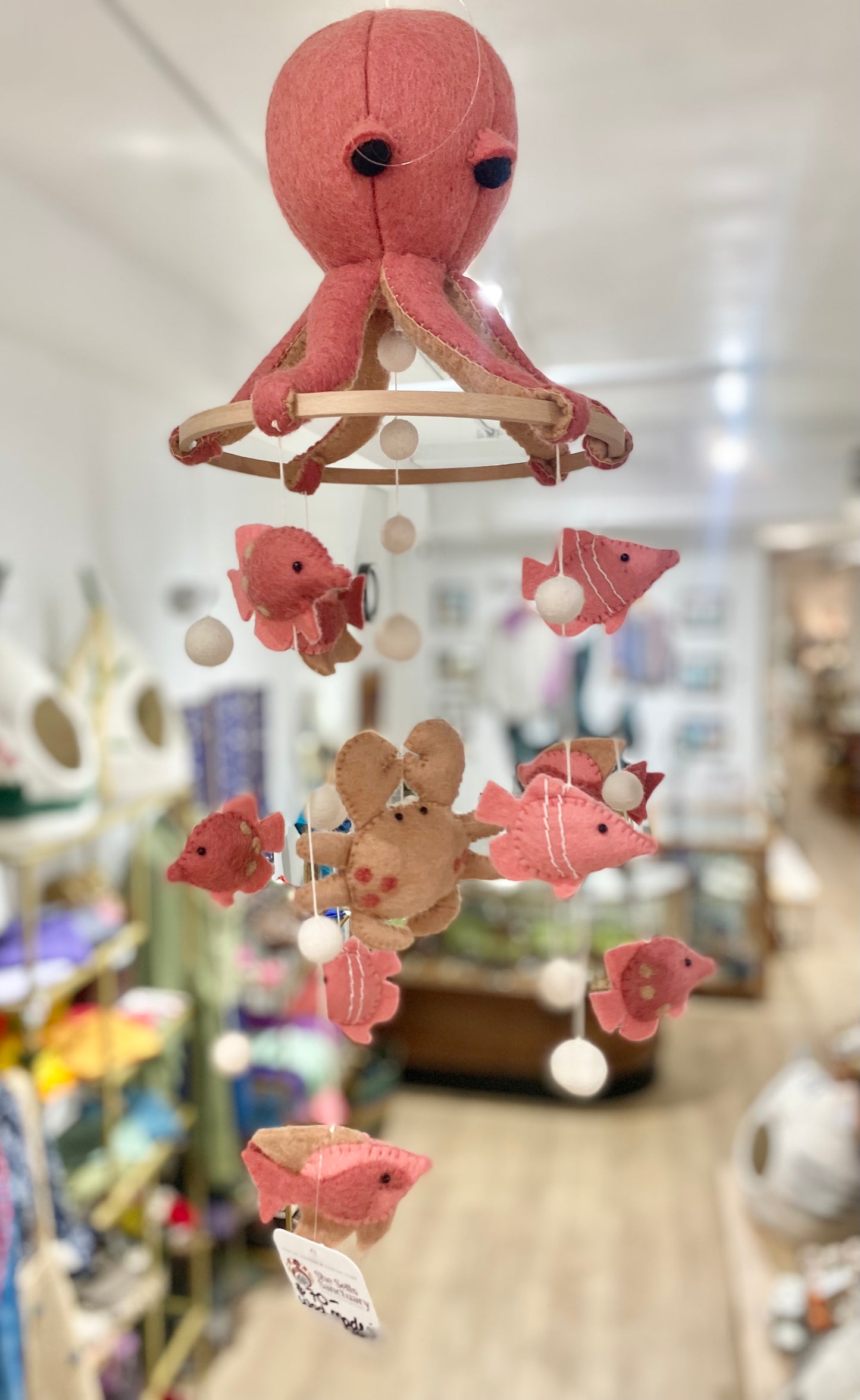 Pink Octopus Mobile