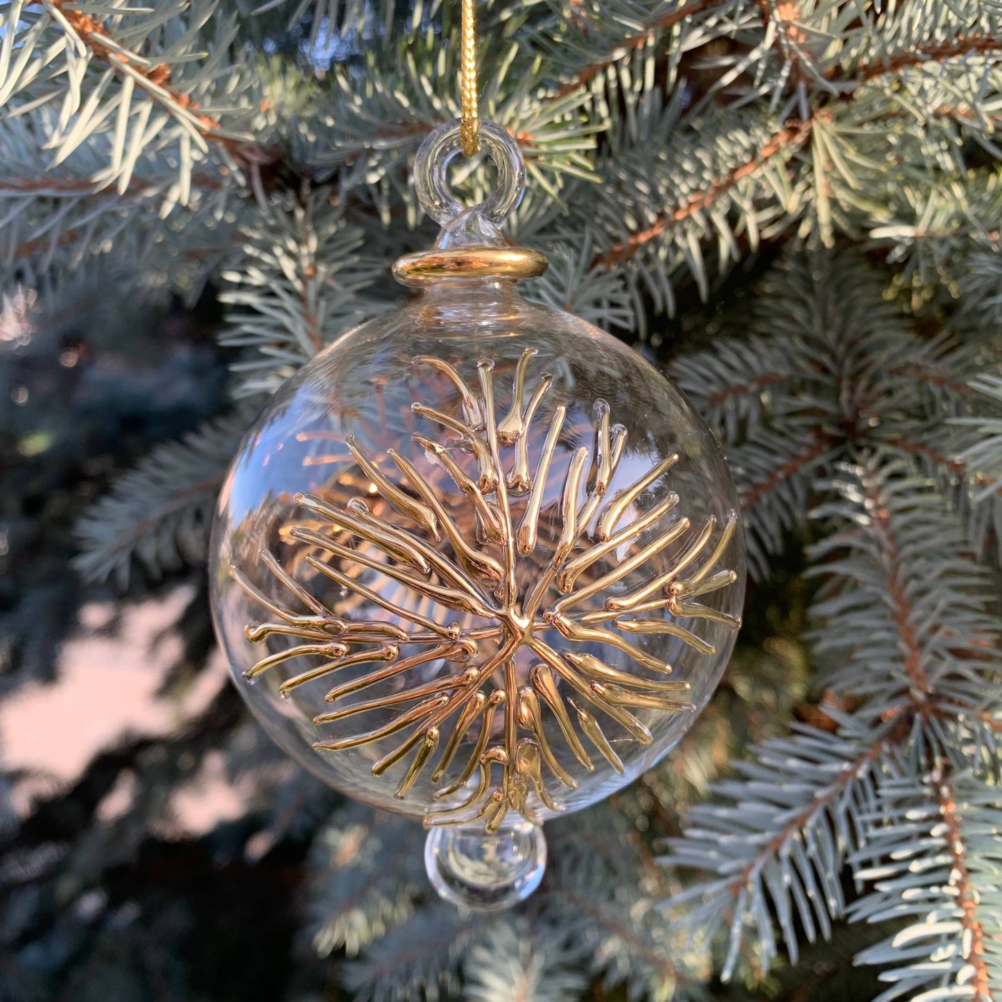 Blown Glass - Frozen Gold