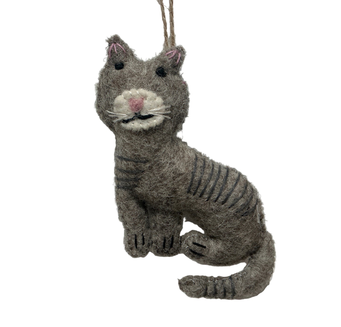 Grey Cat Ornament 208