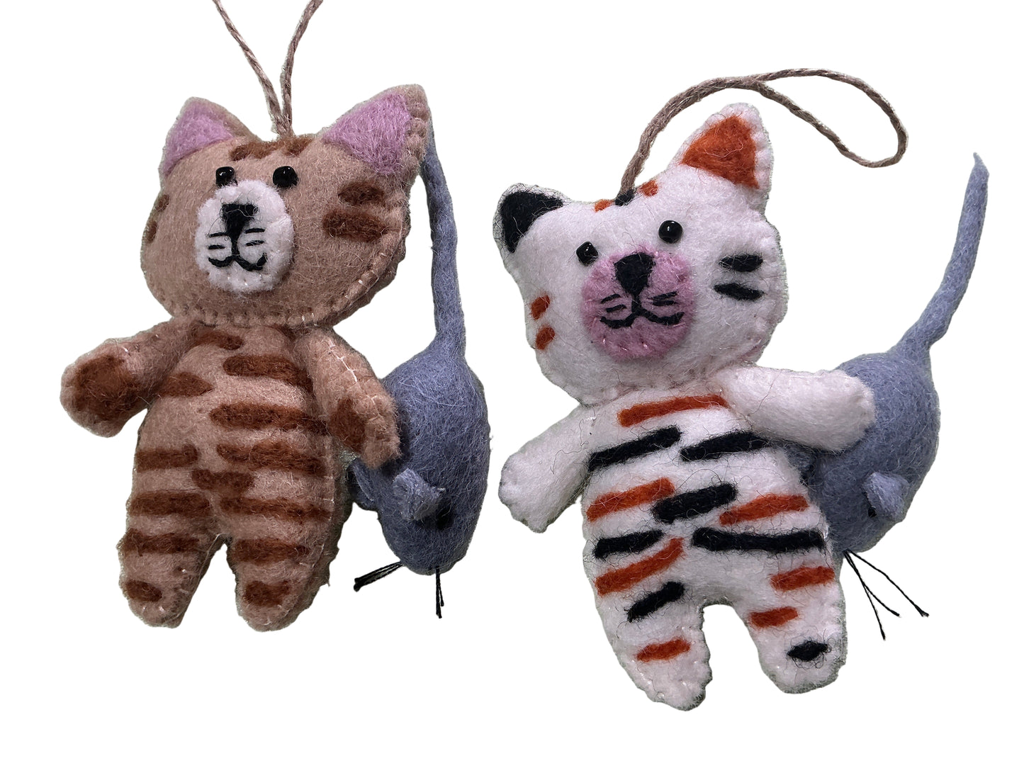 Cat with Mouse Ornament