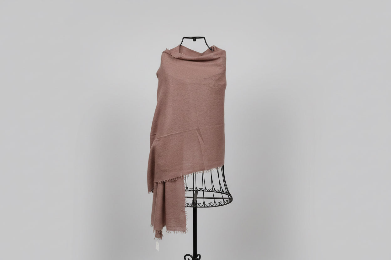 Pure Cashmere blush Felted Scarf