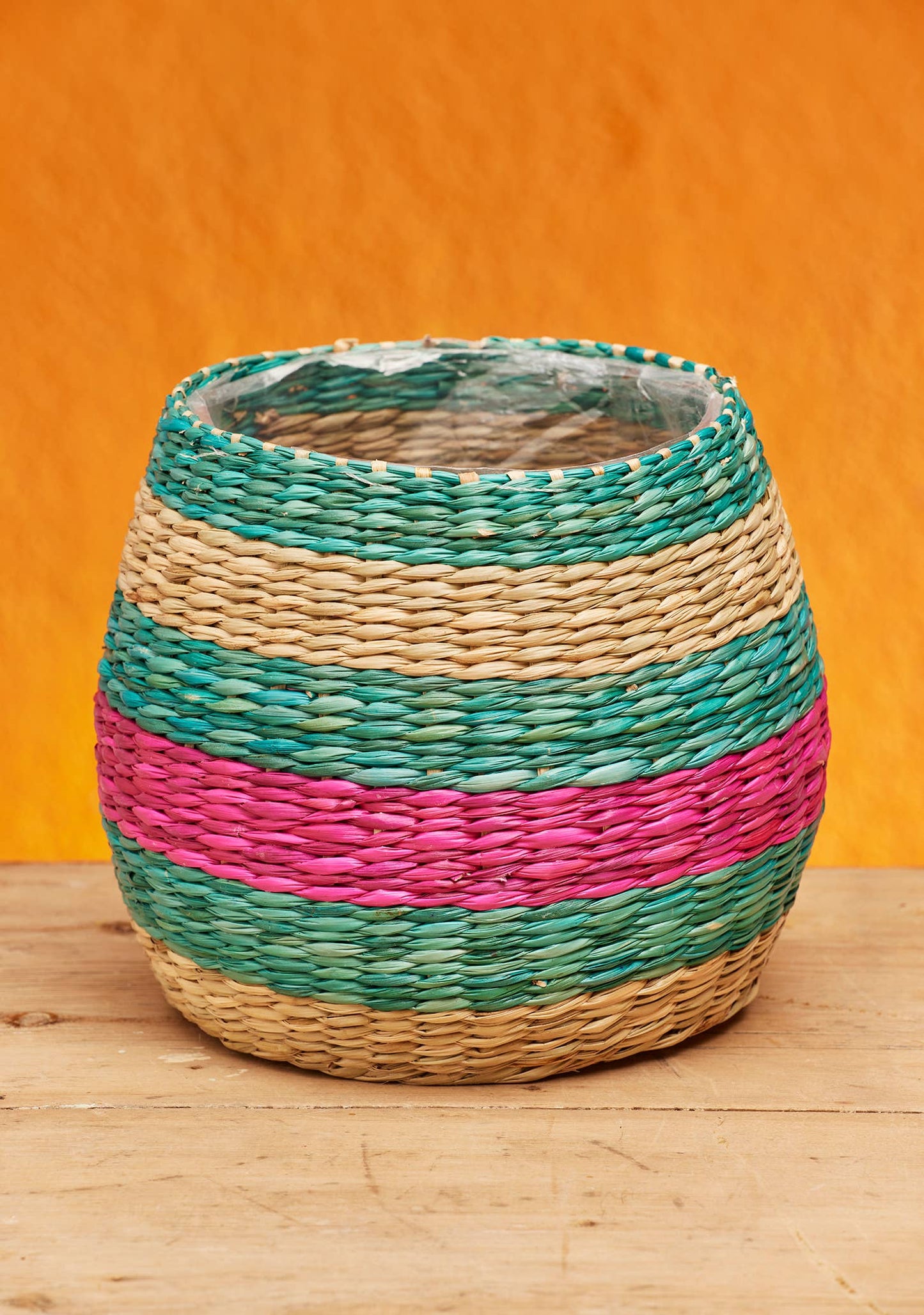Stripe Seagrass Planter pots