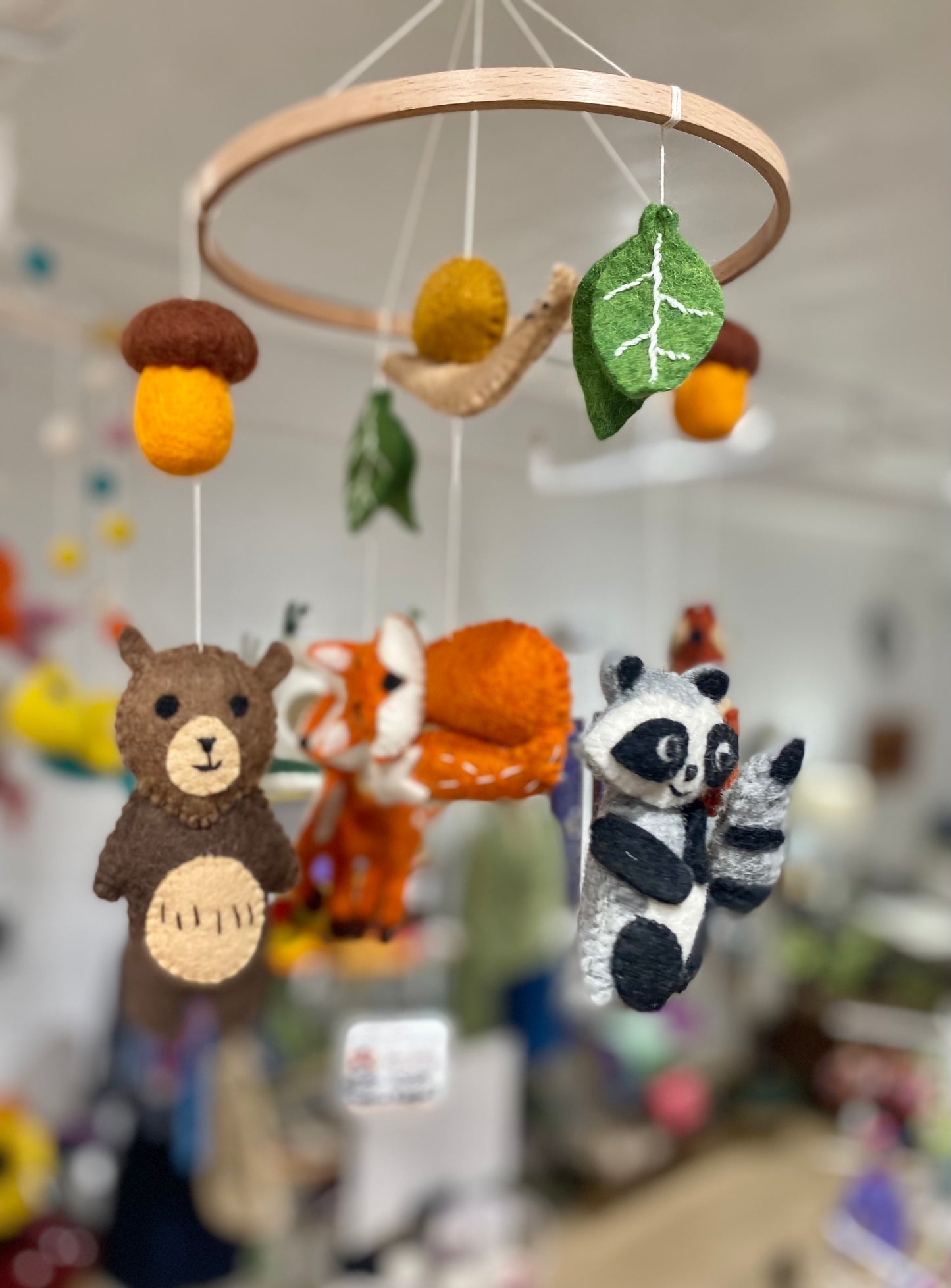 Woodland wool mobile