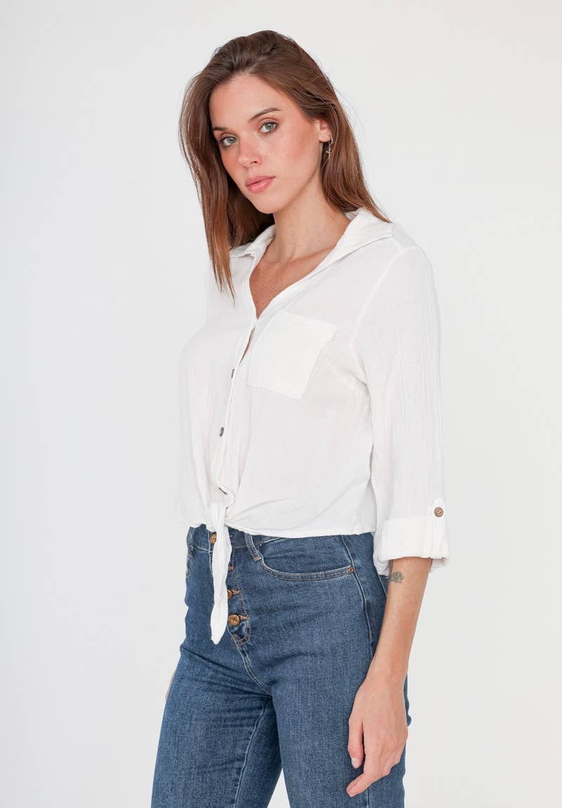 LINEN VEST 3025 MY VEST: WHITE