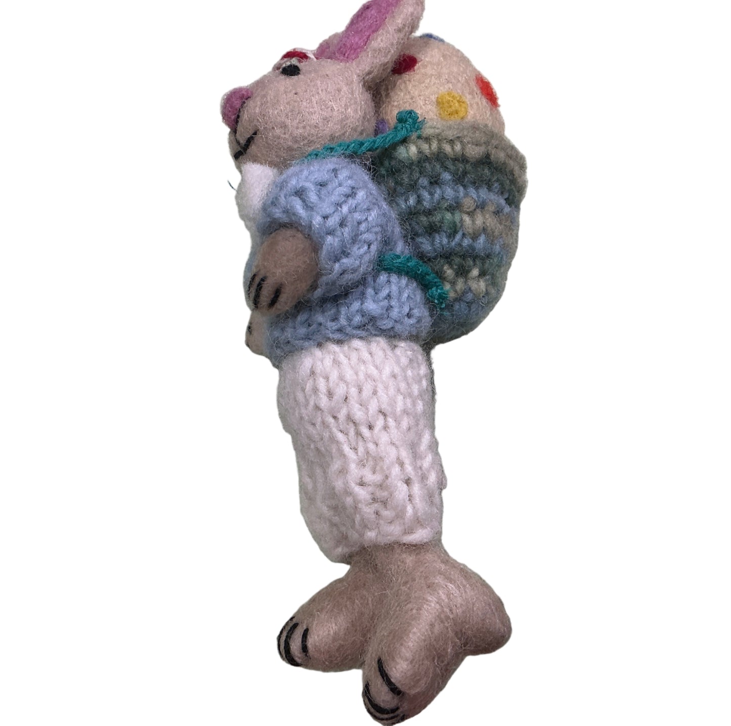 Rabbit with Egg Backpack Ornament
