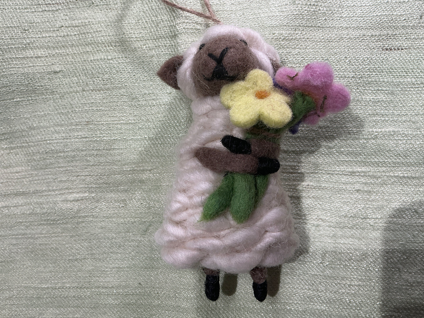 Sheep with Flowers