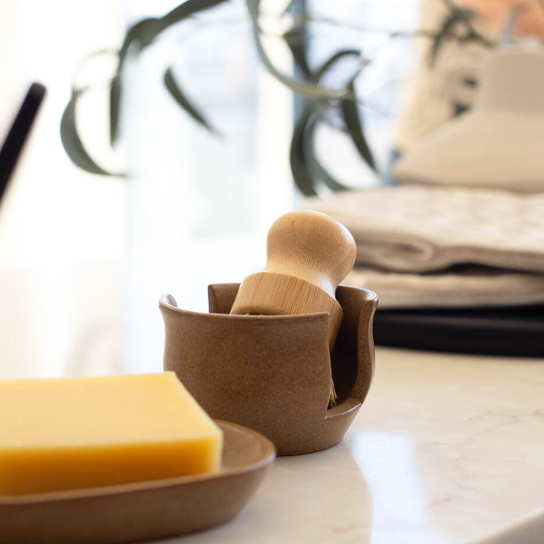 Soap Dish / Fair Trade Ceramic Stoneware : Sandstone