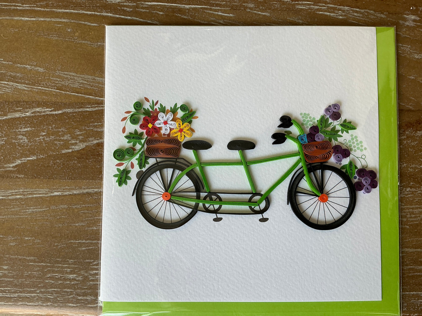 Bike 2 hand made quilling card