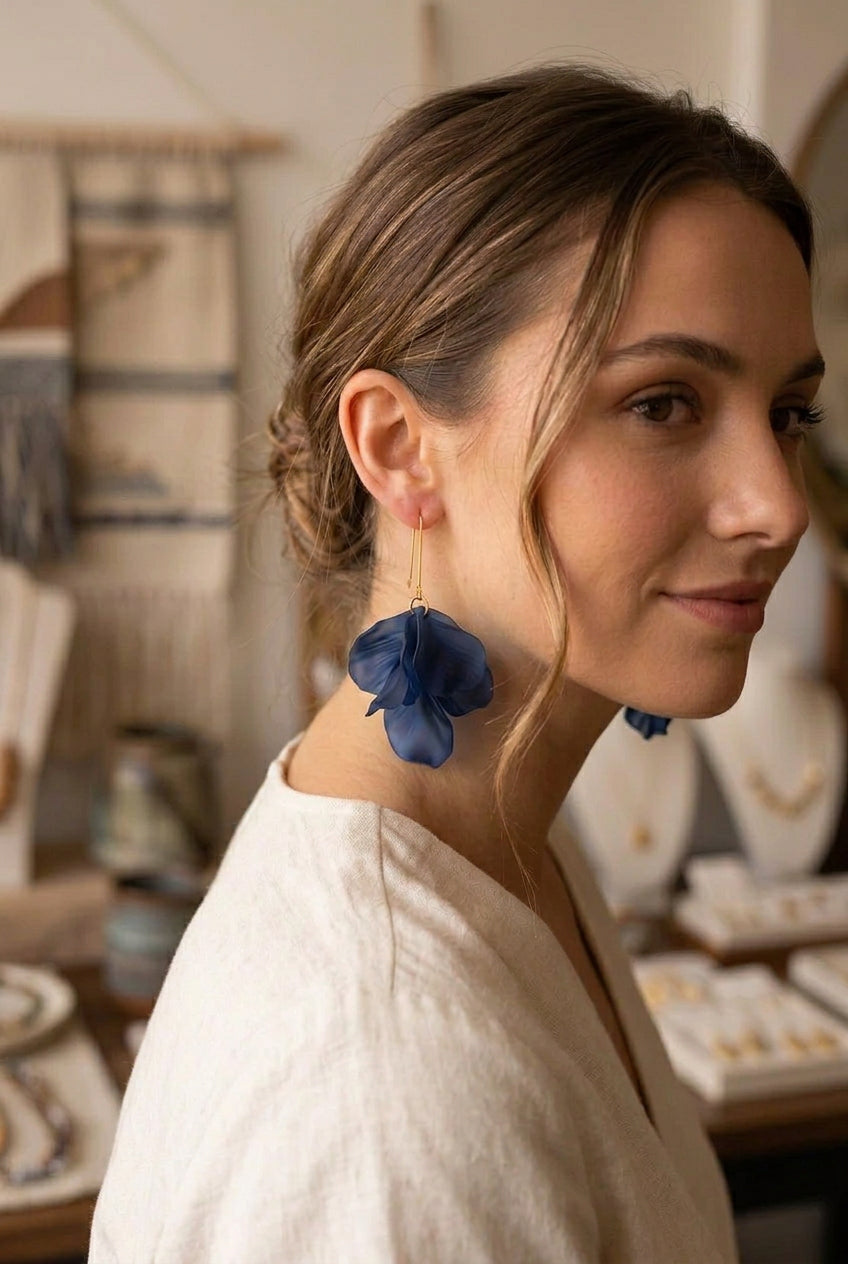 Bluefish scale earrings