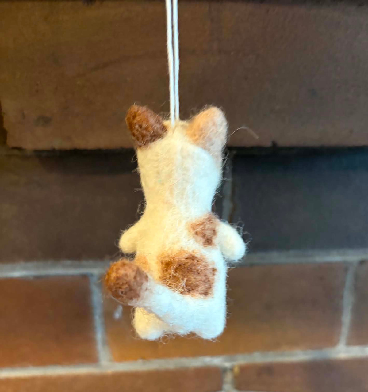 Mini Light Beige Tabby Cat Ornament