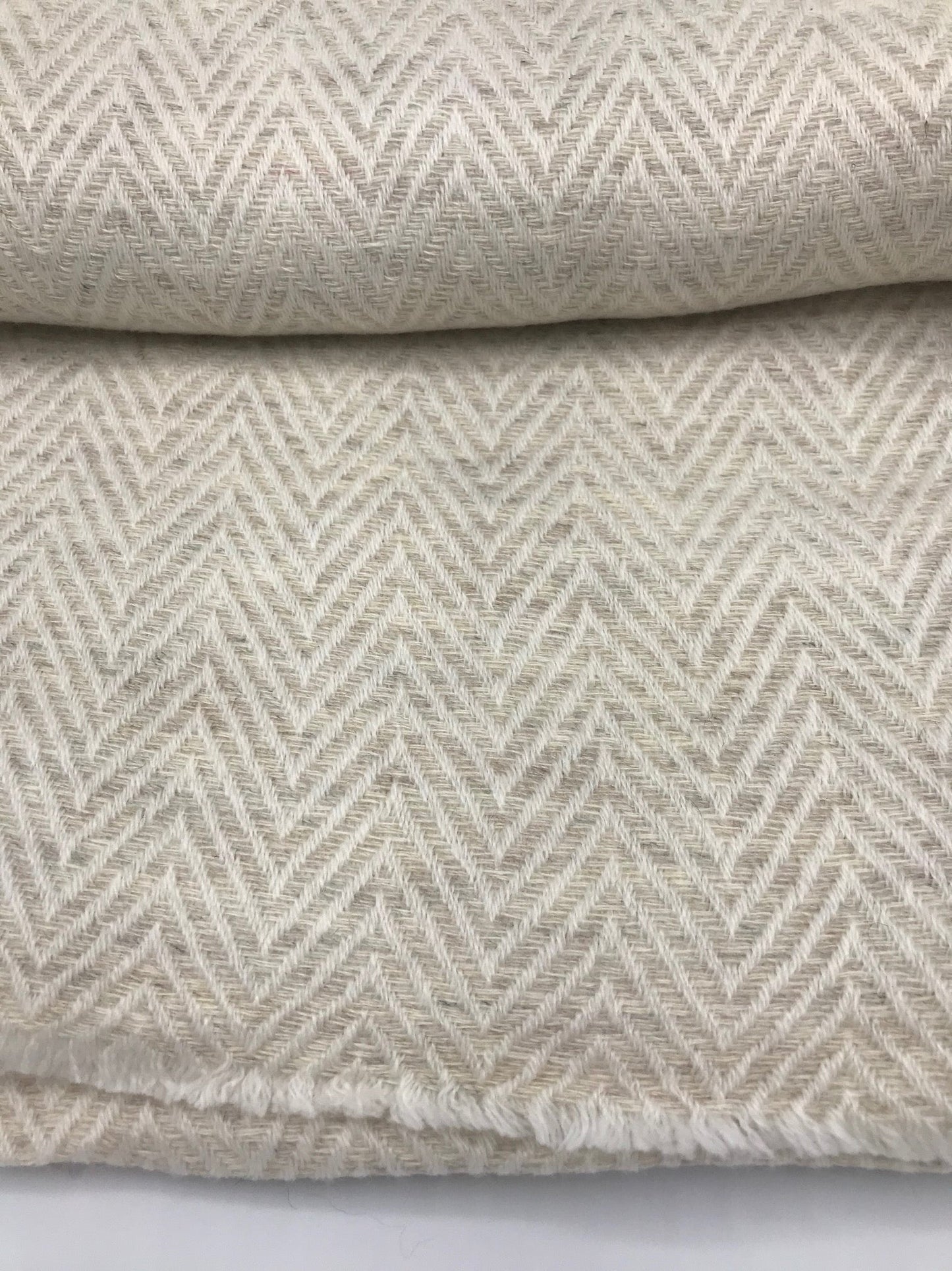 Ivory Wool-Cashmere Blanket