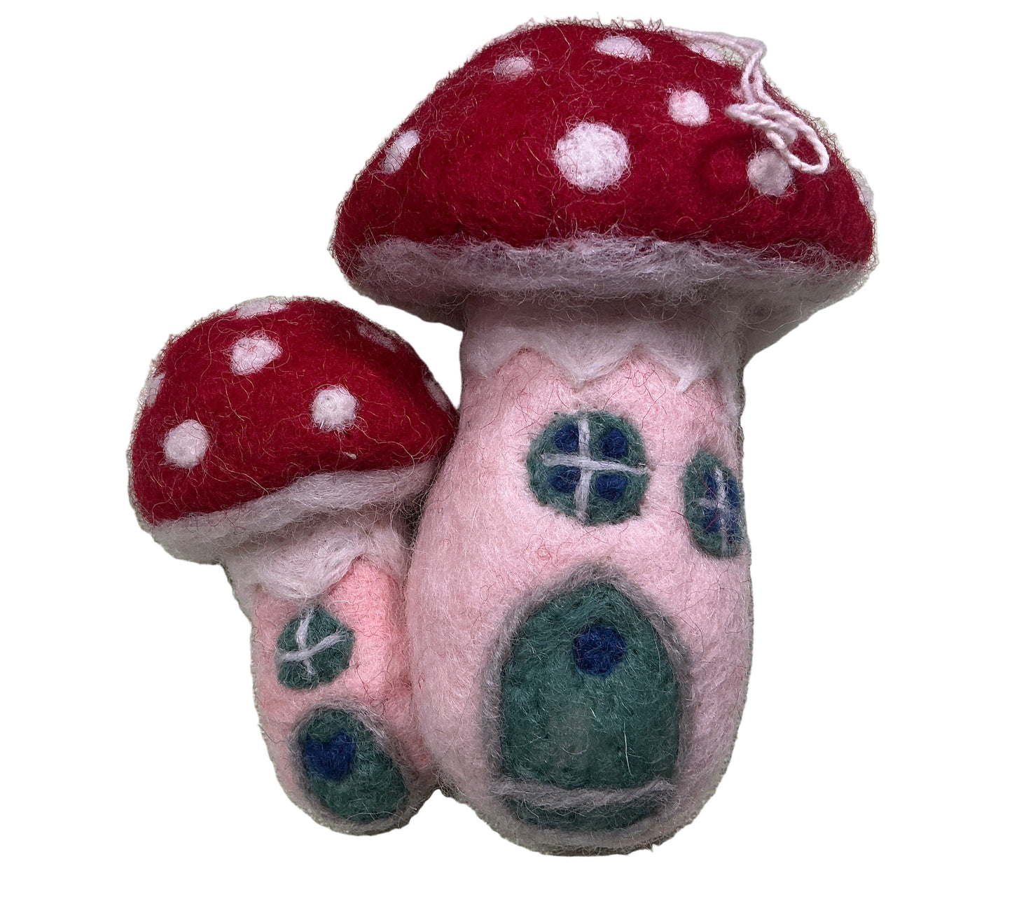 Mushroom House Wool Ornament