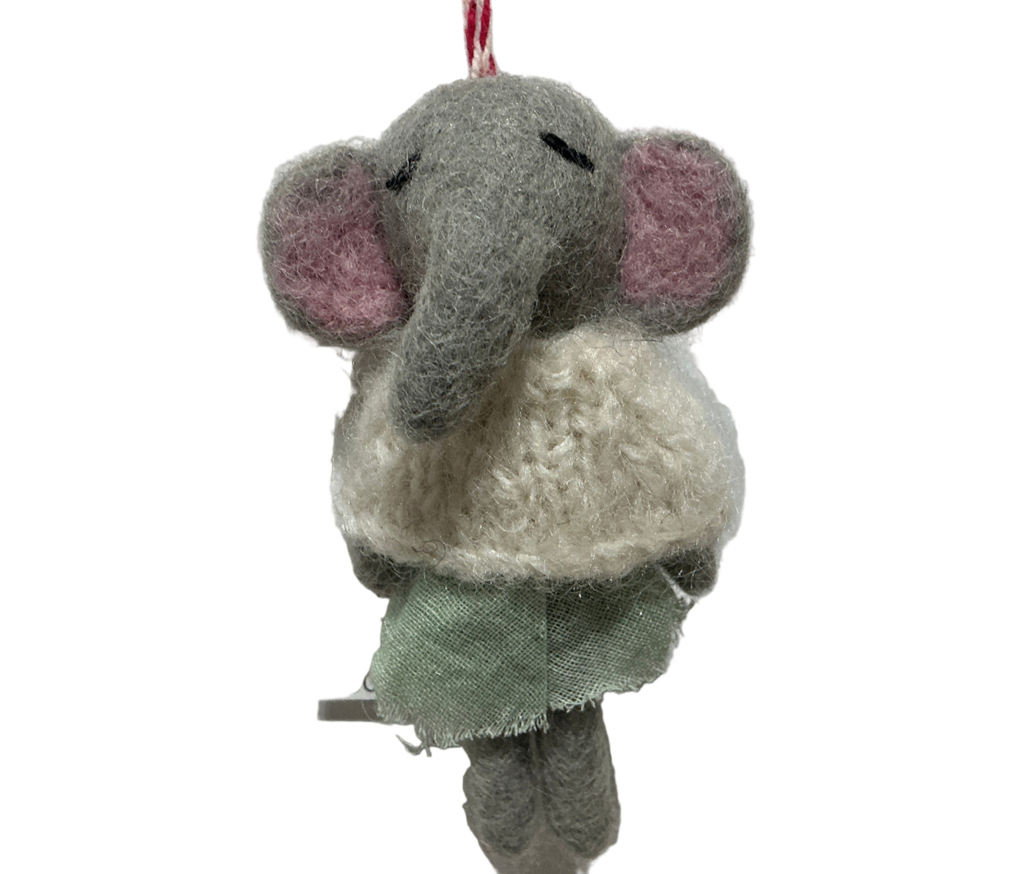 Elephant with Skirt and Knitted Top Ornament 265