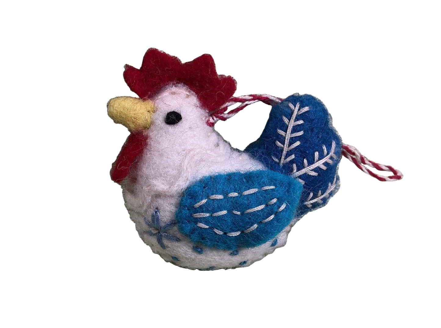 Embroidered Mini Chicken Ornament