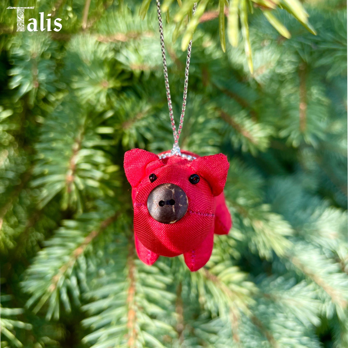 Silk Piglet Ornaments