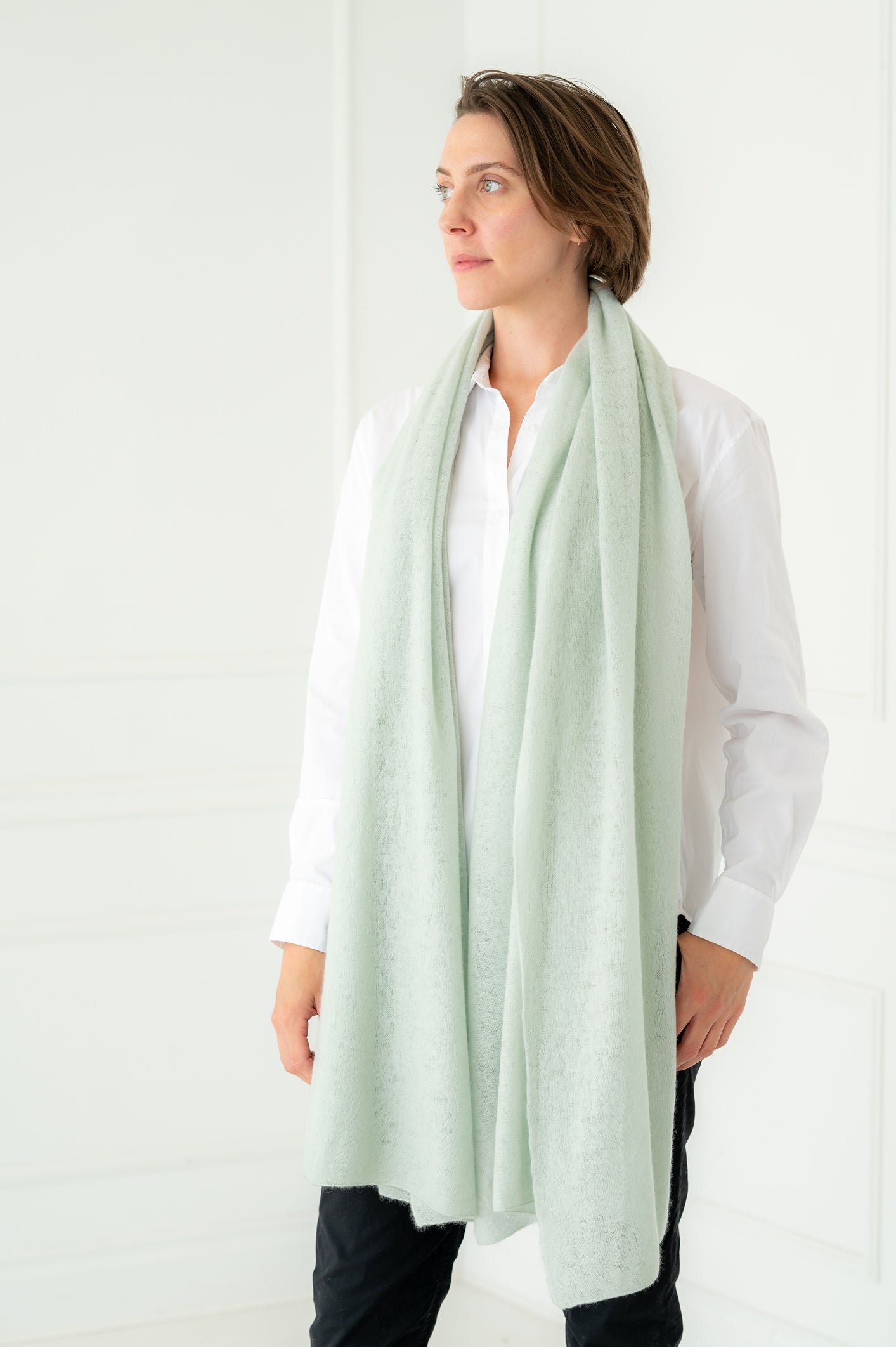 Pure Cashmere Silver-Ice Felted Scarves