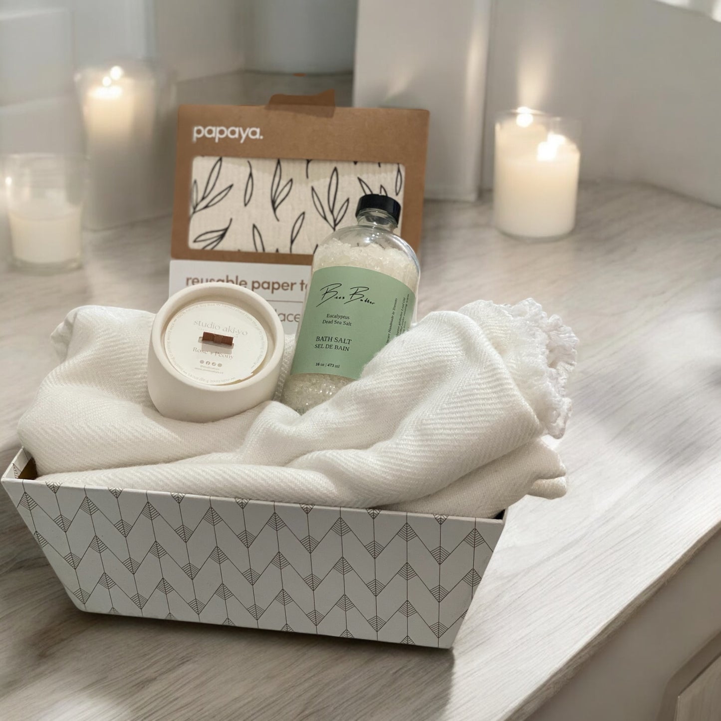 Luxury housewarming gift basket