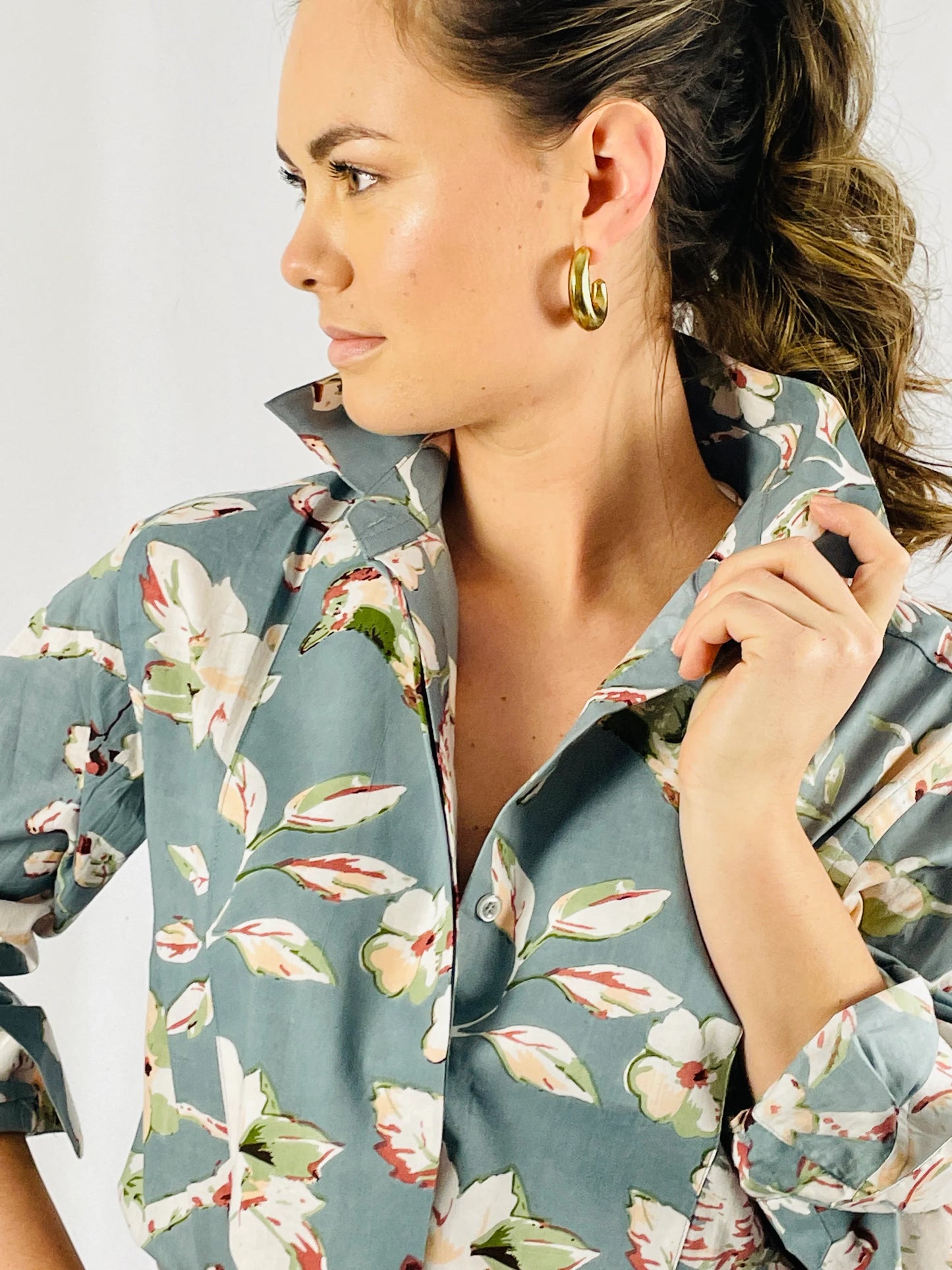 Women’s Cotton tuxedo shirt