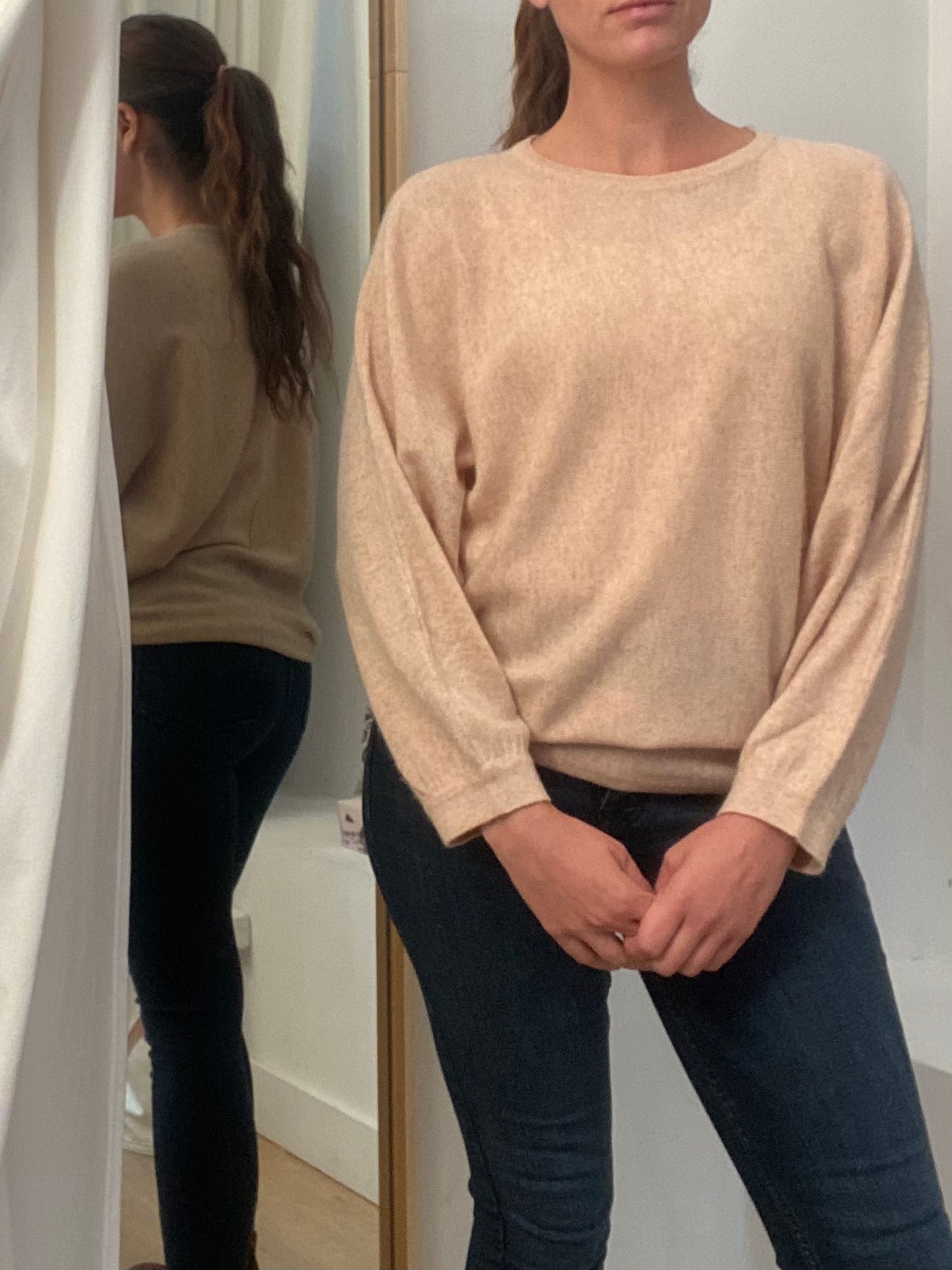 100% Pure Cashmere Butterfly Sweater Ivory Cream