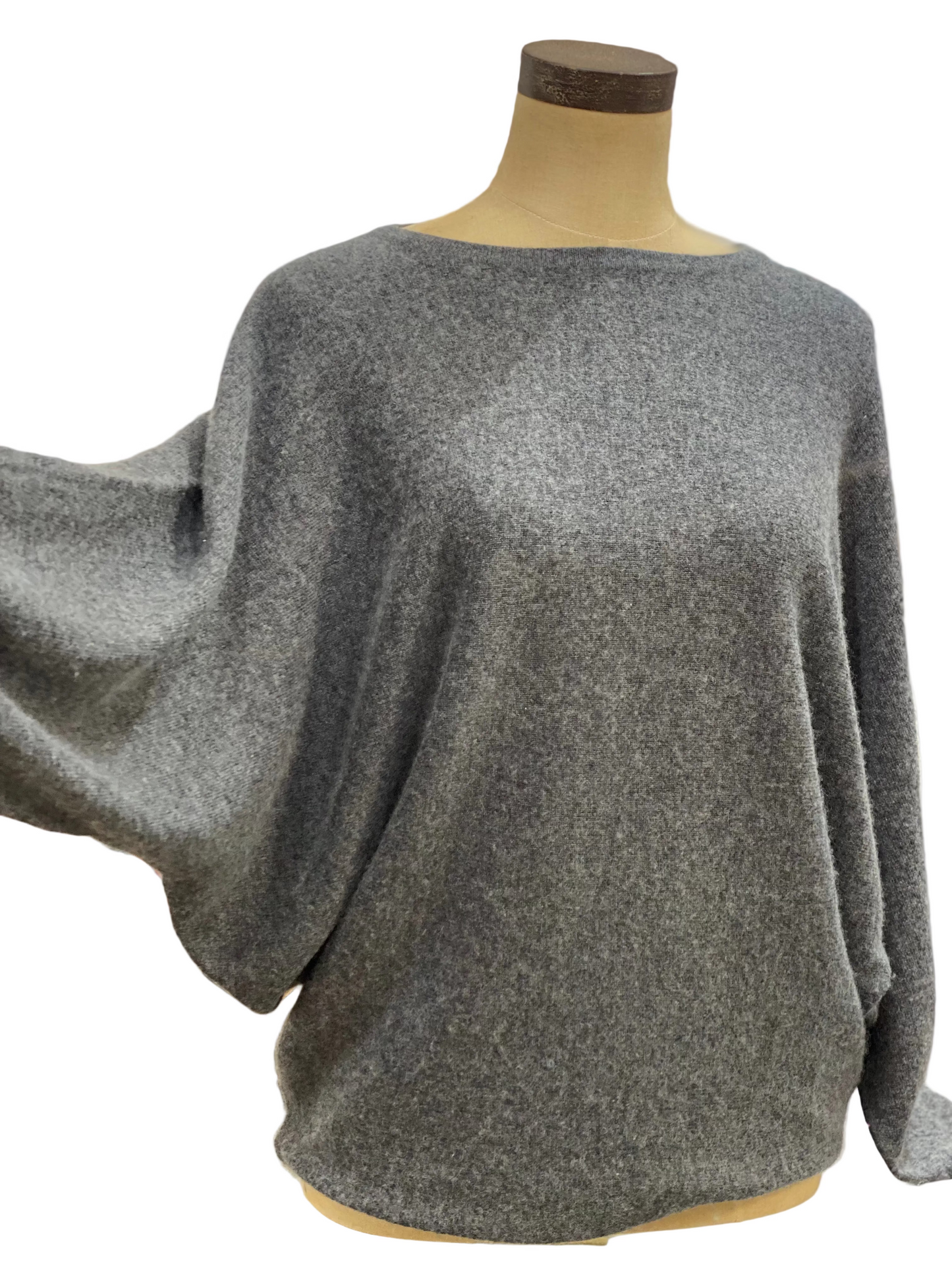 100% Pure Cashmere Butterfly Sweater Dark Grey HH