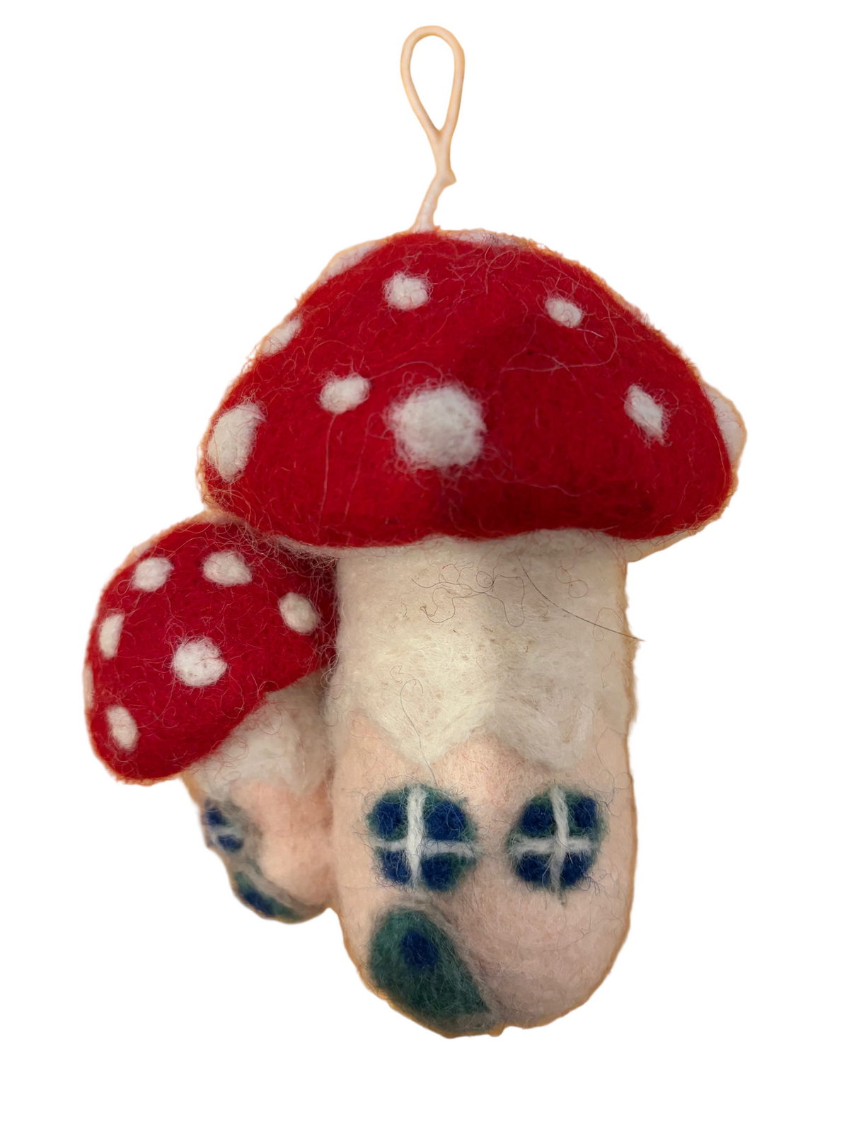 Mushroom House Double Ornament