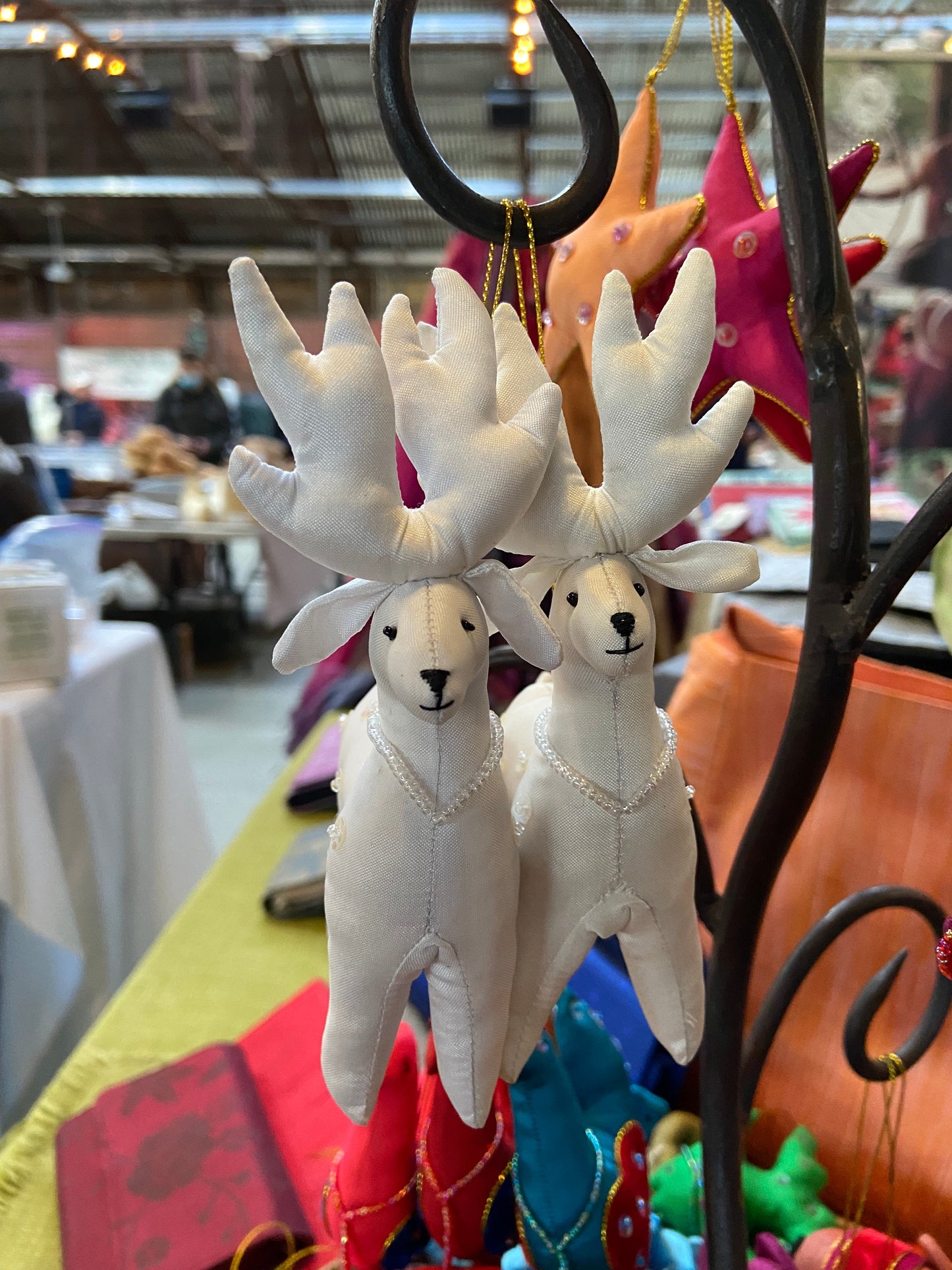 Silk Reindeer Ornaments