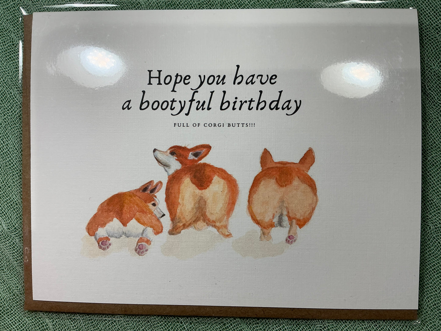 Hope you have a bottyful birthday watercolour card