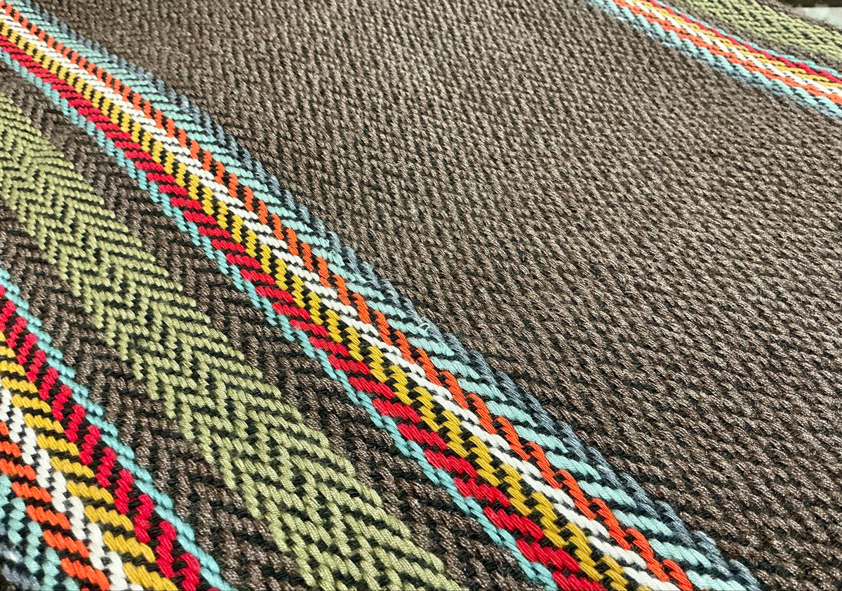 Silk, Viscose and Banana Fibre Hand Woven Blanket (CHOCOLATE)